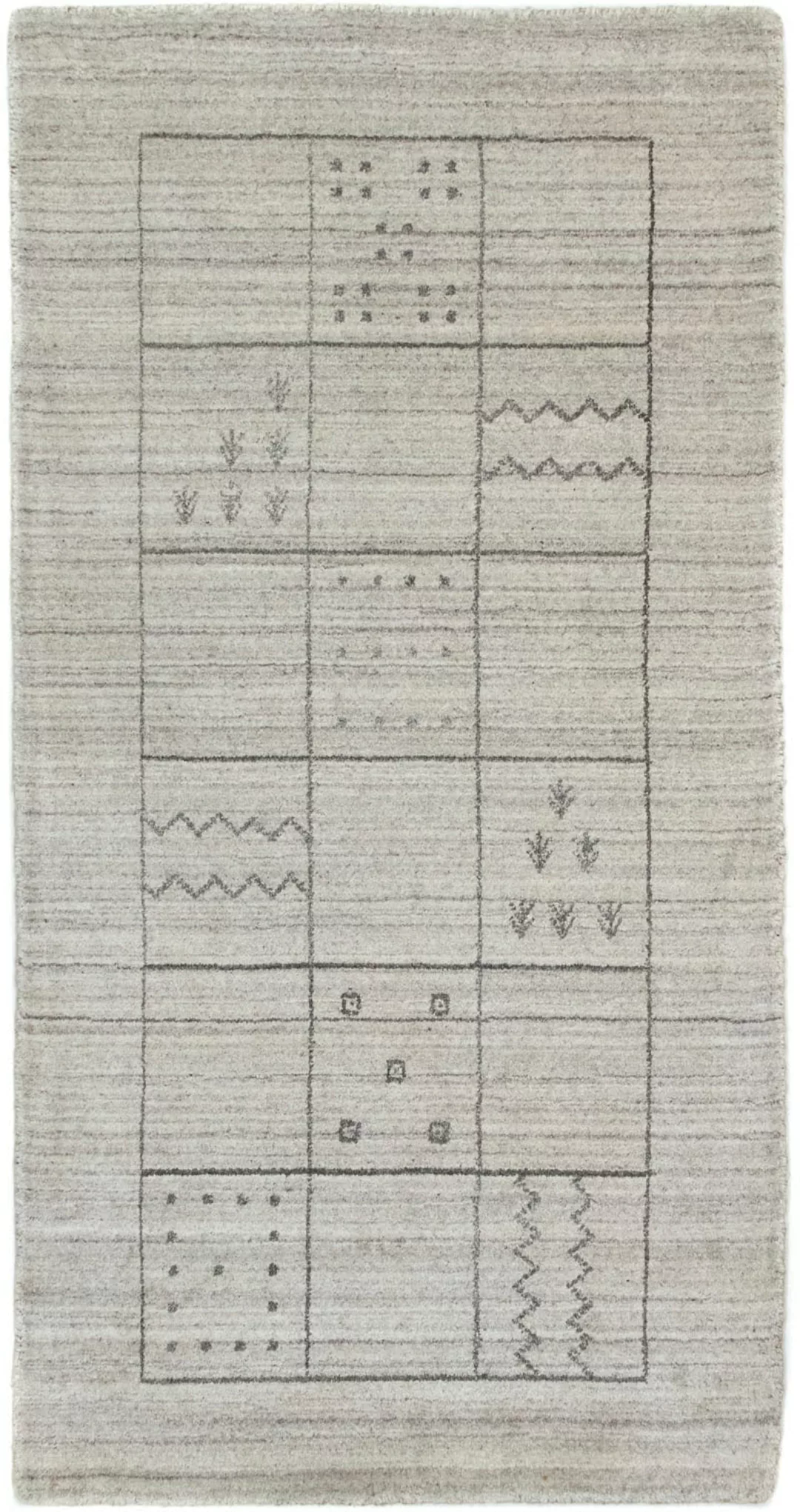 morgenland Wollteppich »Vintage Teppich handgeknüpft silber«, rechteckig, V günstig online kaufen