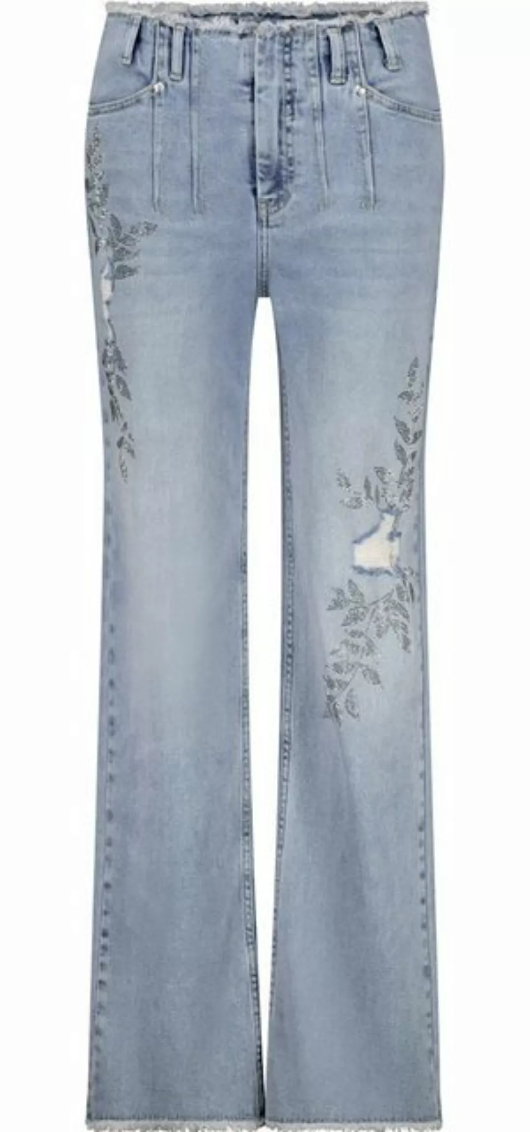 Monari 2-in-1-Hose Wide Leg Jeans mit Schmuck 750 günstig online kaufen