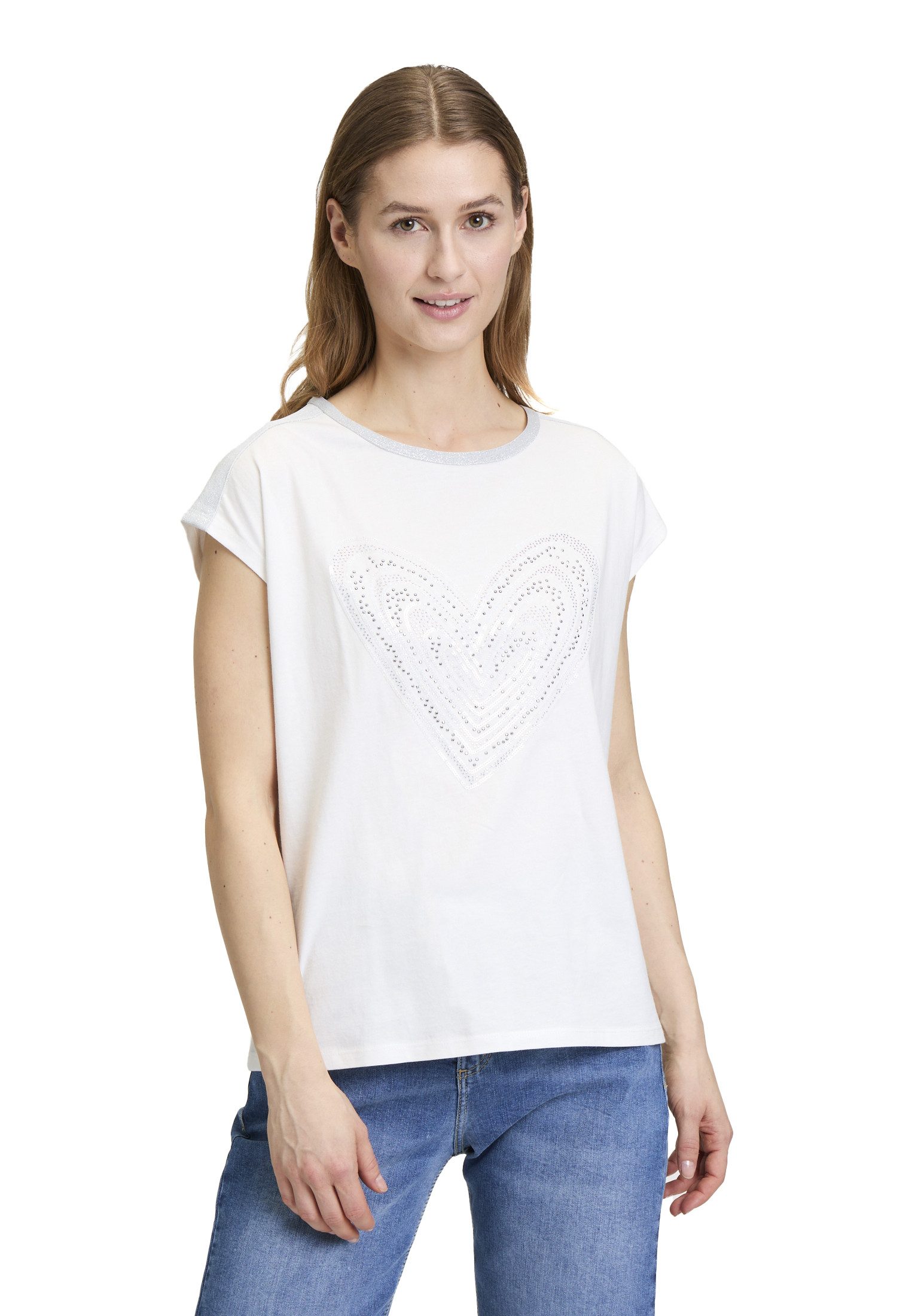 Cartoon Kurzarmshirt Cartoon Rundhals-Shirt mit Placement günstig online kaufen