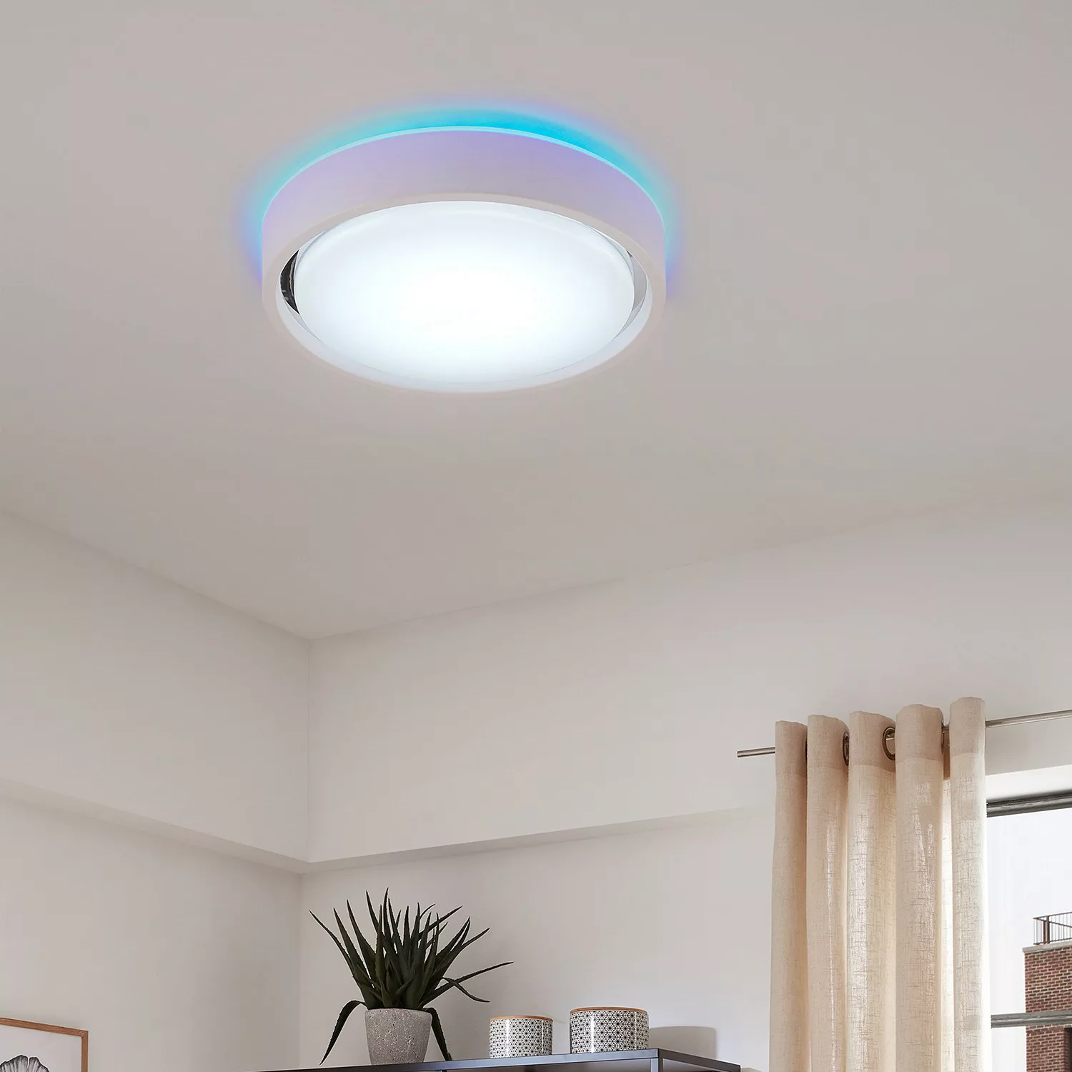 LED-Deckenleuchte, weiß mit Bewegungsmelder - weiß - 7,5 cm - Lampen & Leuc günstig online kaufen