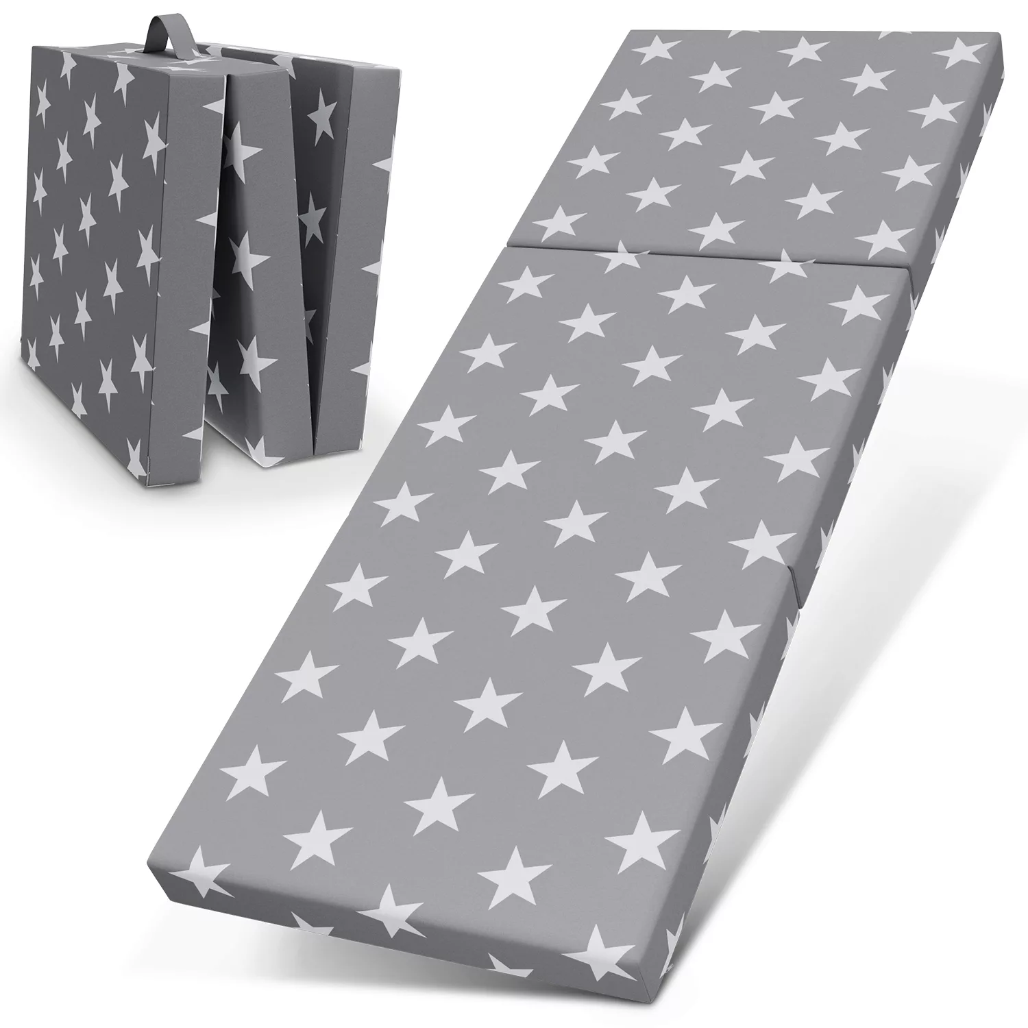 Bestschlaf Klappmatratze, 70x190x9 cm, Star-Motiv, grau günstig online kaufen