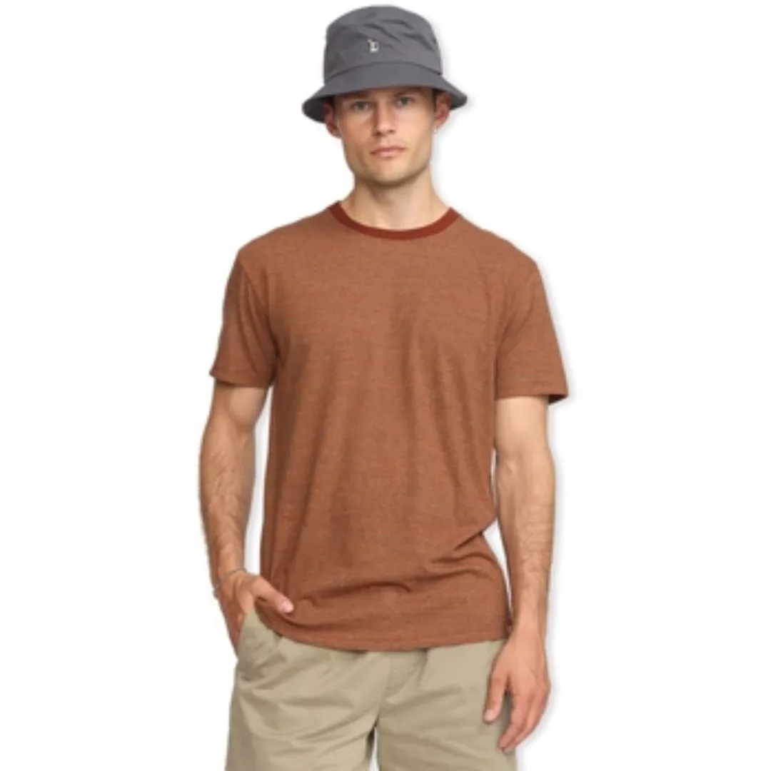 Rvlt Revolution  T-Shirts & Poloshirts Regular T-Shirt 1397 - Brown günstig online kaufen