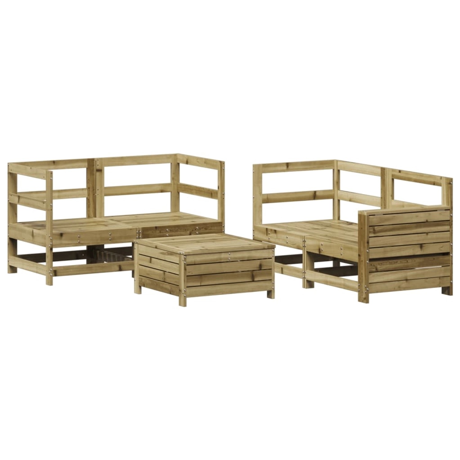 vidaXL 5-Tlg Garten-Sofagarnitur Kiefernholz Imprägniert 3250815 günstig online kaufen