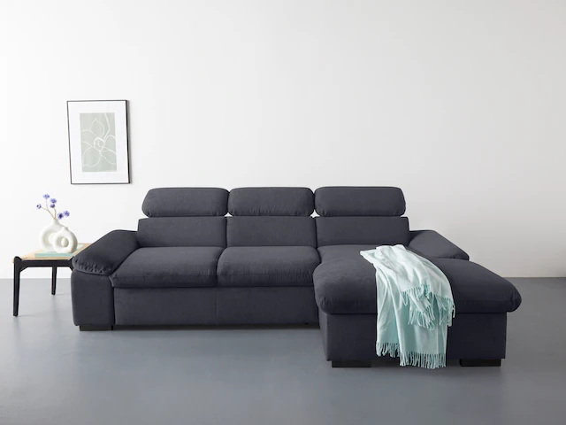 COTTA Ecksofa »Lola L-Form mit Kopfteilfunktion & Hocker«, (Set, mit Hocker günstig online kaufen