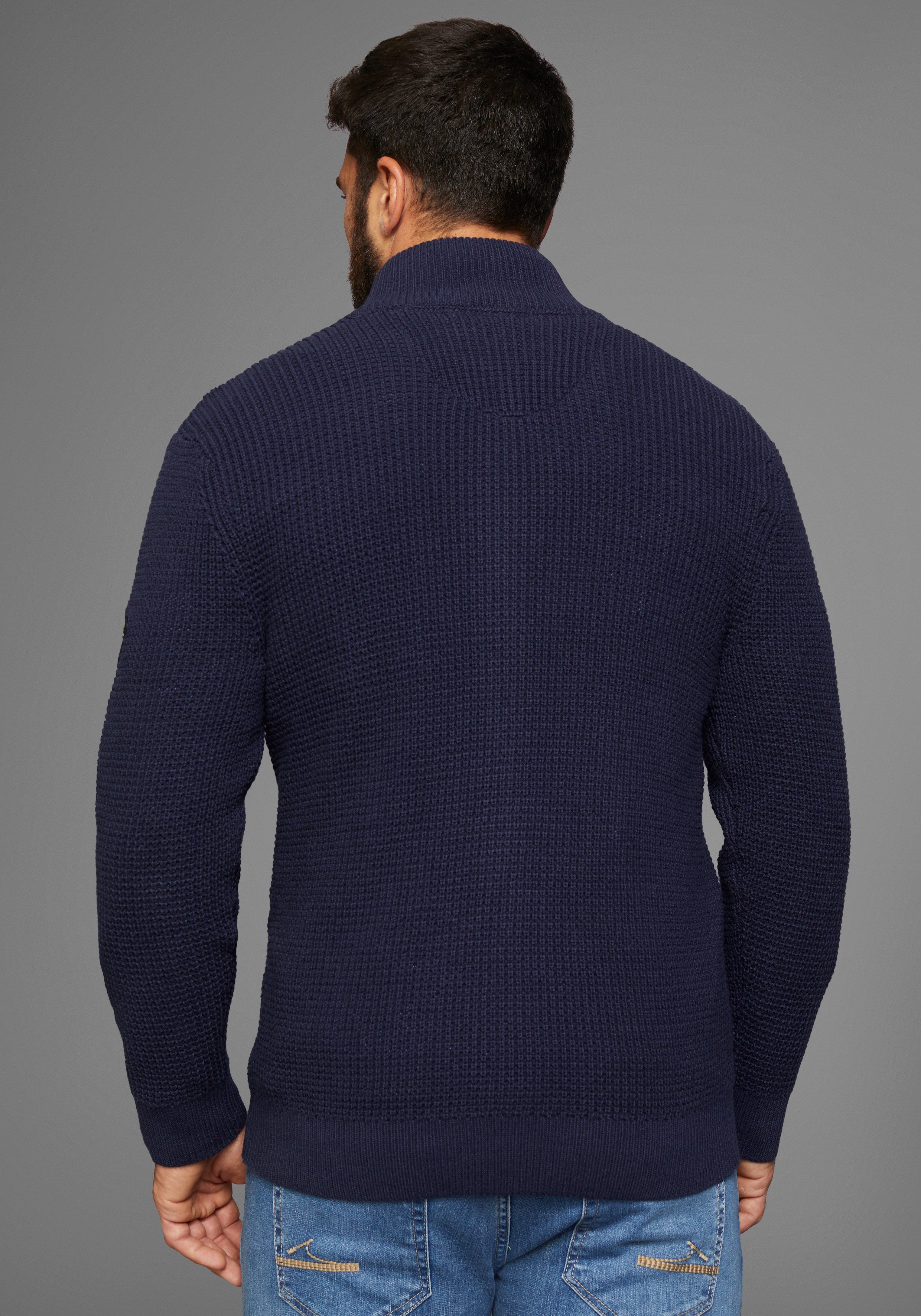 DELMAO Strickjacke Bis Größe 3XL mit günstig online kaufen