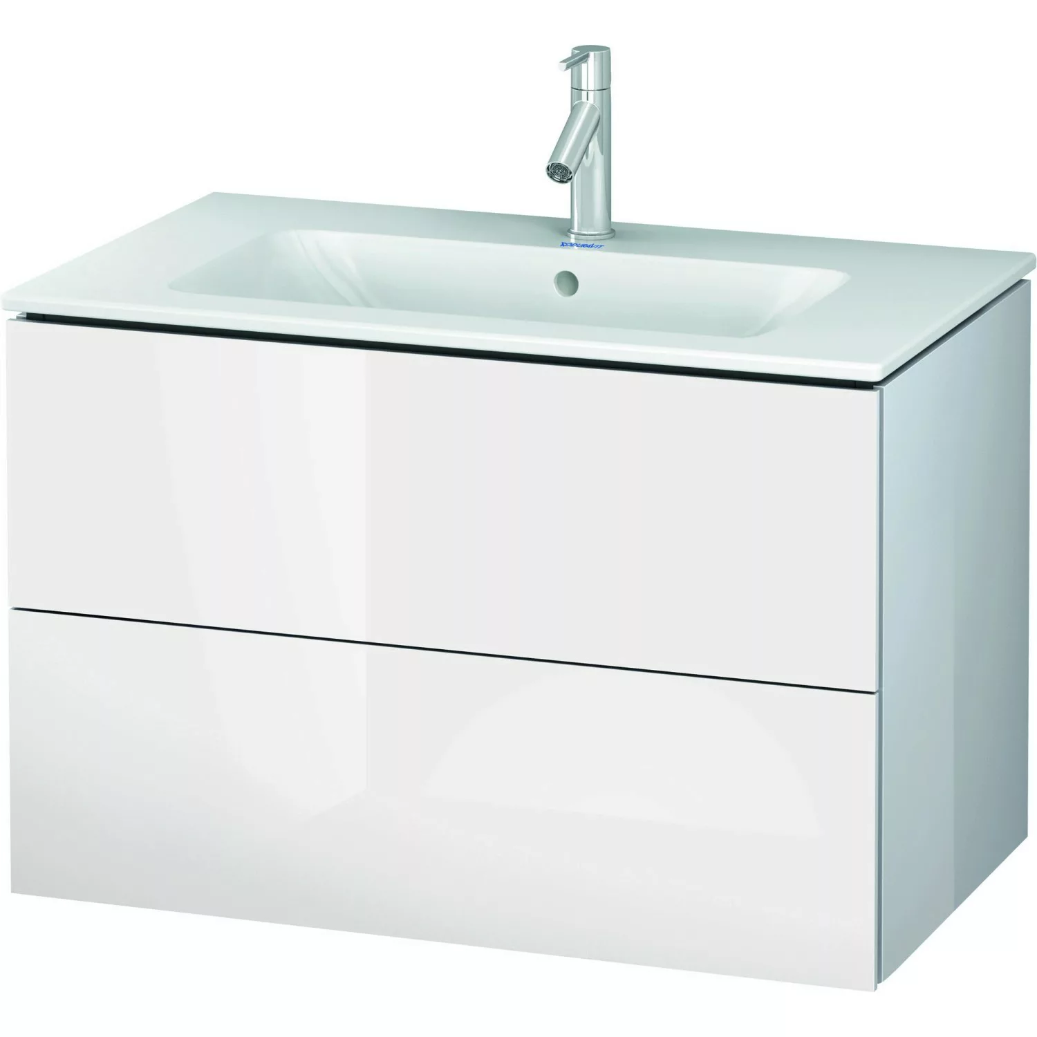 Duravit Waschbeckenunterschrank L-Cube Weiß Hochglanz 82 cm günstig online kaufen