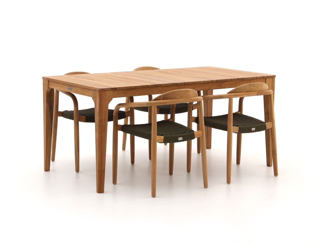 Bellagio Berbaro/Bruca 170 cm Gartenmöbel-Set 5-Teilig Stapelbar günstig online kaufen