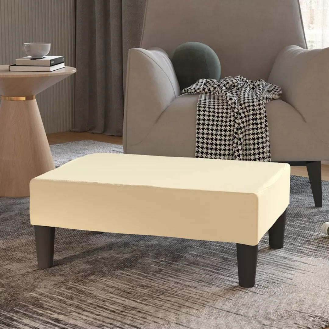 Fußhocker Creme 78x56x32 Cm Kunstleder günstig online kaufen