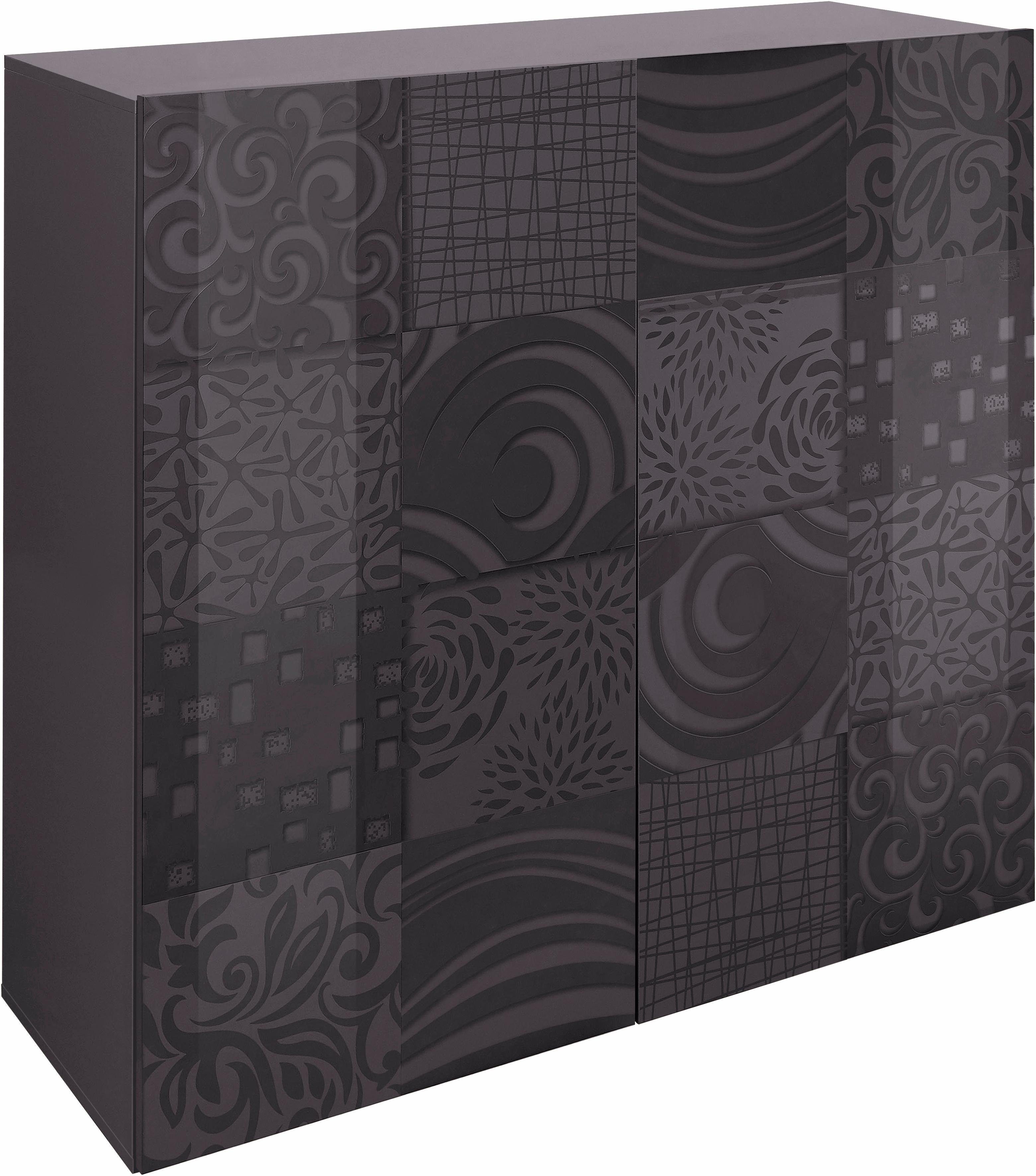 INOSIGN Highboard "Miro", Breite 121 cm mit dekorativem Siebdruck günstig online kaufen