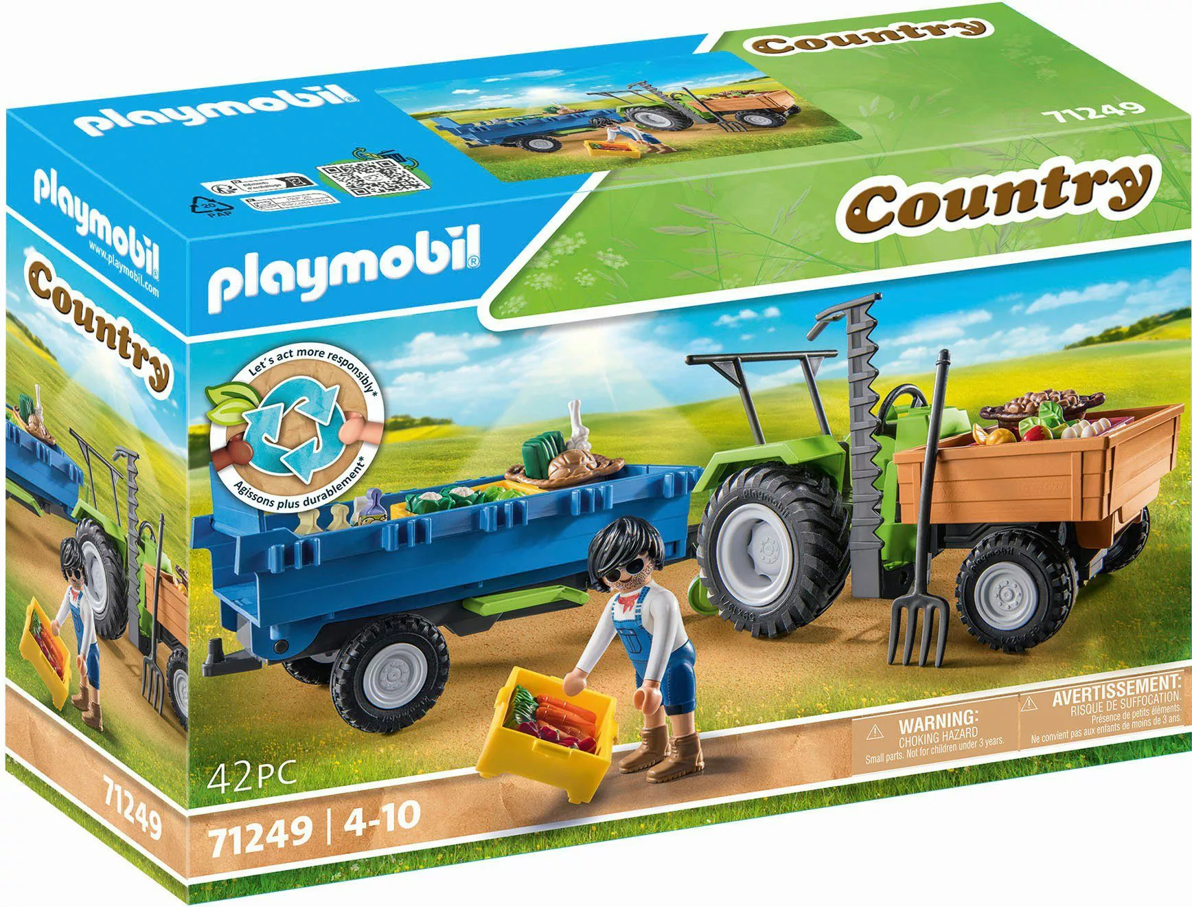 Playmobil® Traktor mit Hänger (71249), Country günstig online kaufen