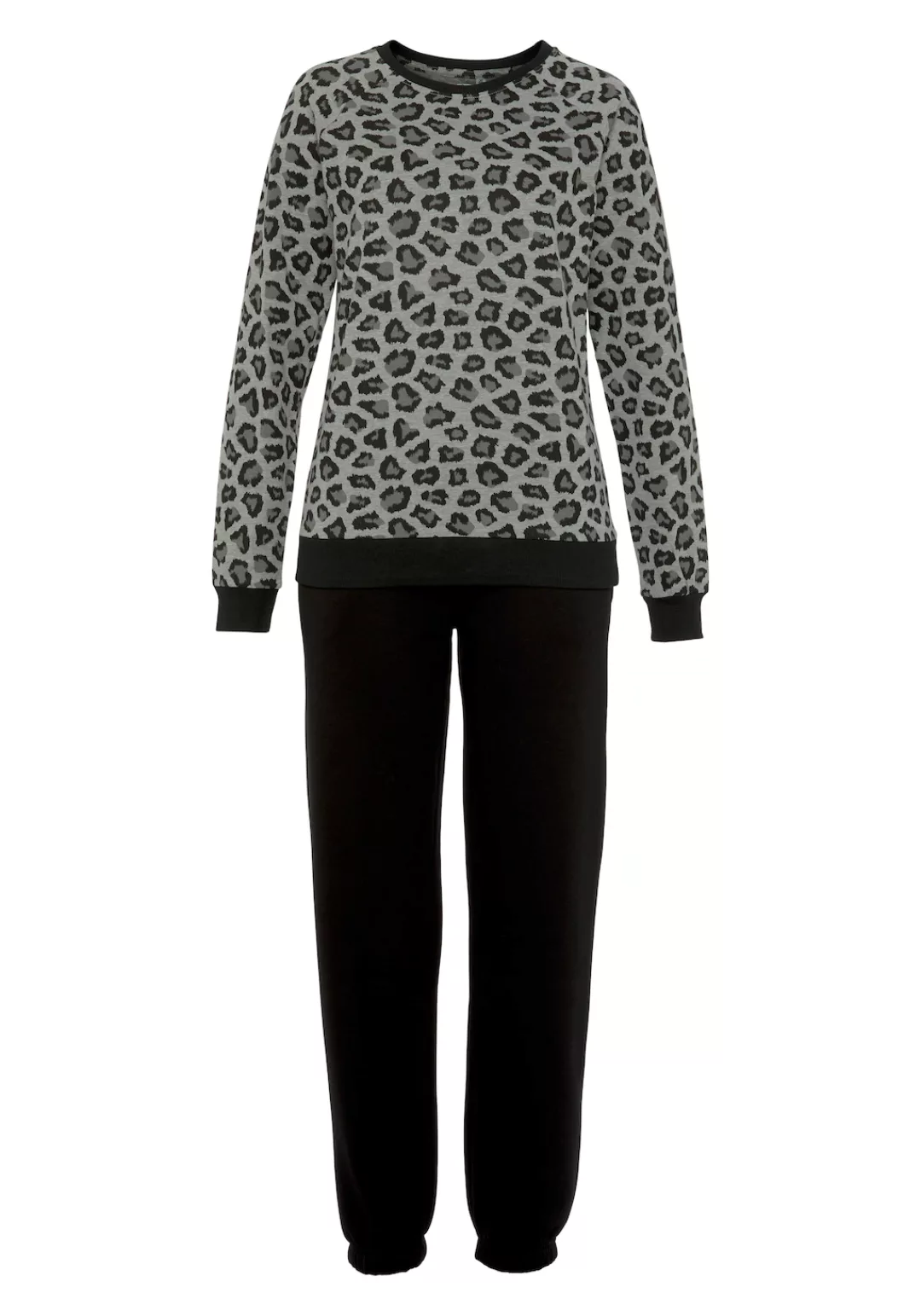 Vivance Dreams Pyjama, (2 tlg.), mit tonalem Animalprint günstig online kaufen