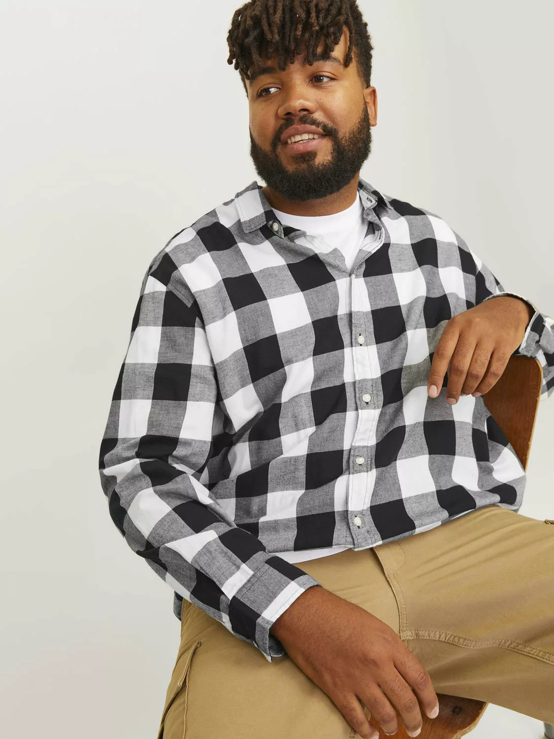 Jack & Jones Plus Langarmhemd JJGingham (1-tlg) günstig online kaufen