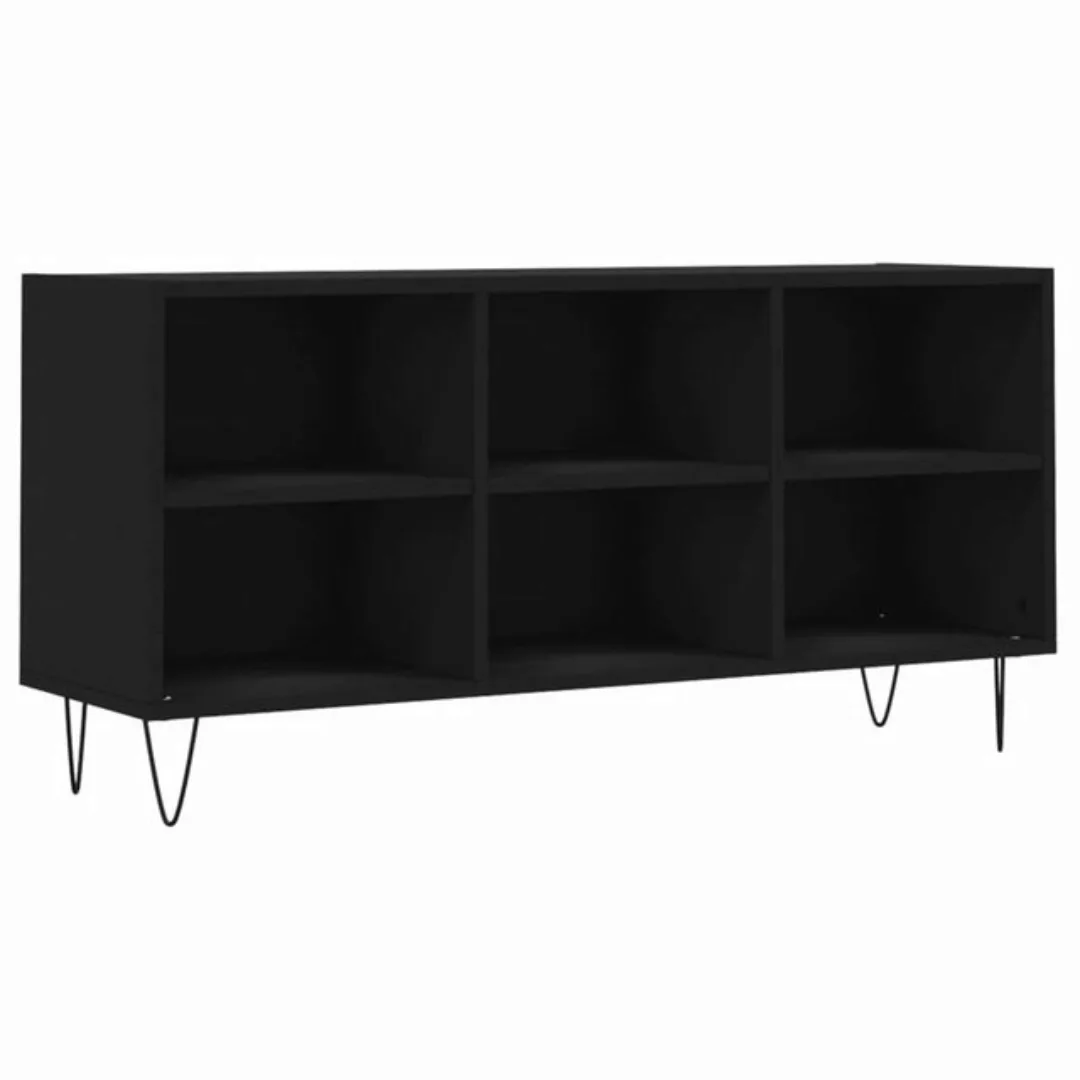 furnicato TV-Schrank Schwarz 103,5x30x50 cm Holzwerkstoff (1-St) günstig online kaufen