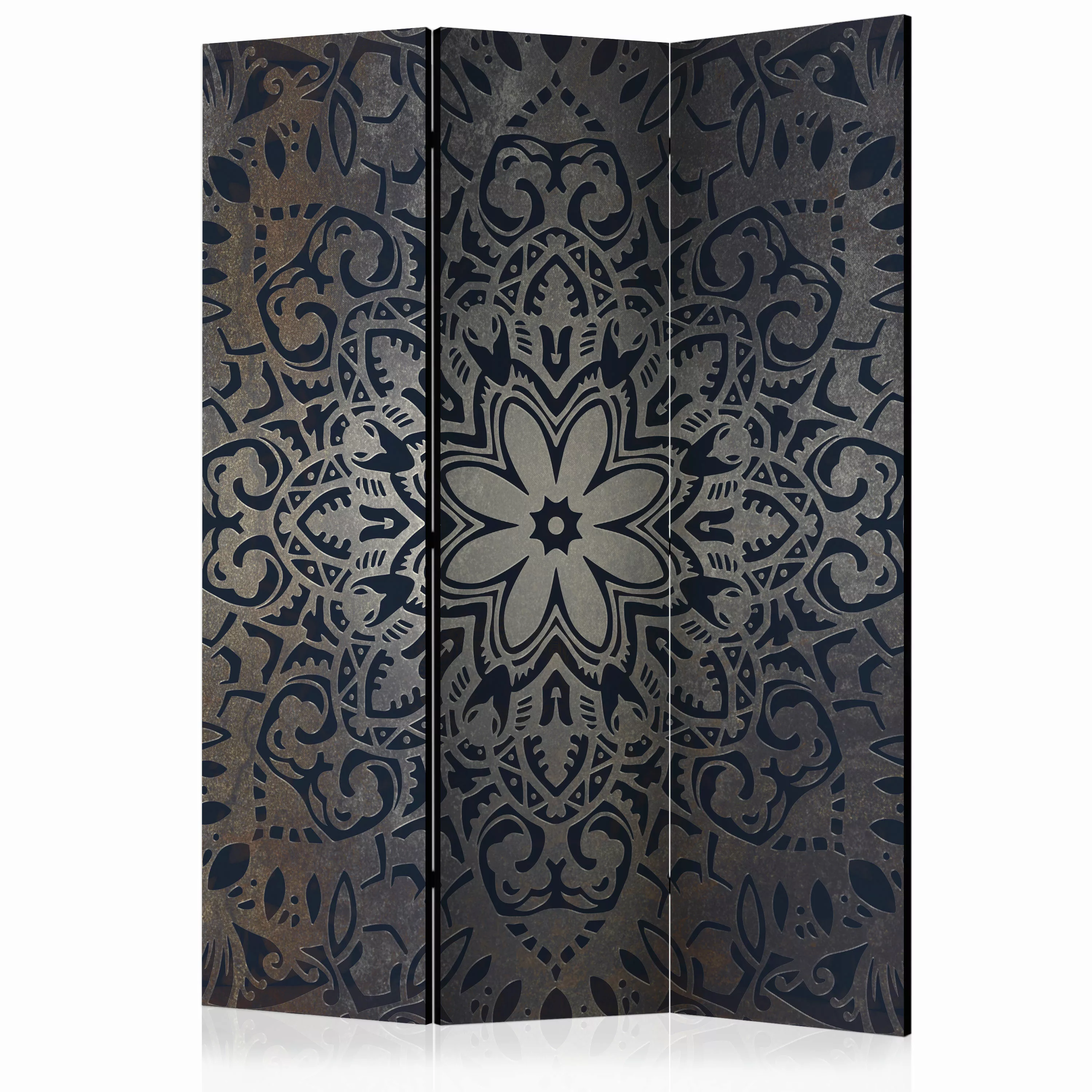 3-teiliges Paravent - Iron Flowers [room Dividers] günstig online kaufen