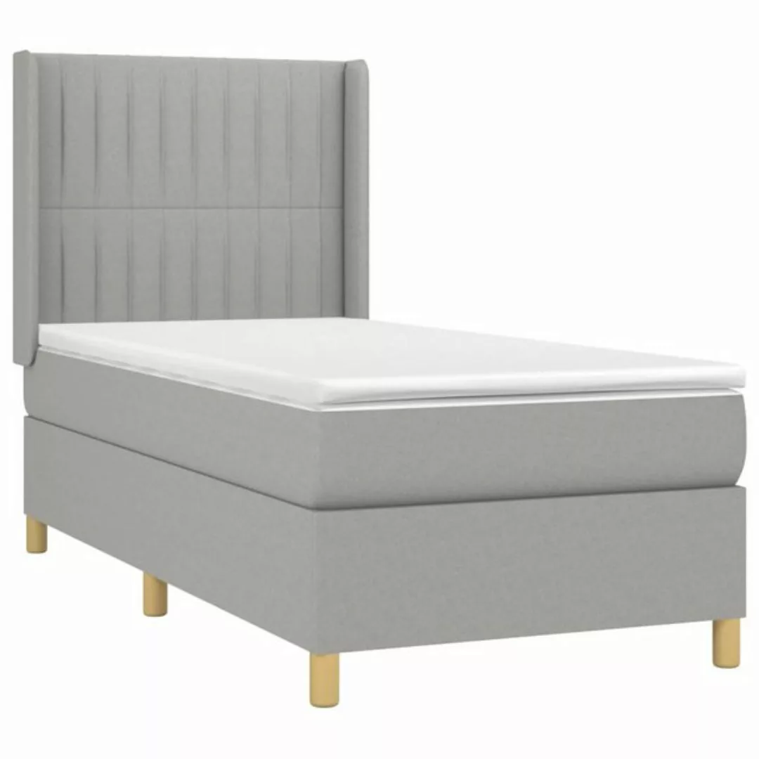 vidaXL Boxspringbett Bett Boxspringbett mit Matratze und LED Stoff (80 x 20 günstig online kaufen