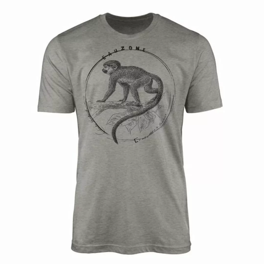 Sinus Art T-Shirt Evolution Herren T-Shirt Totenkopfäffchen günstig online kaufen