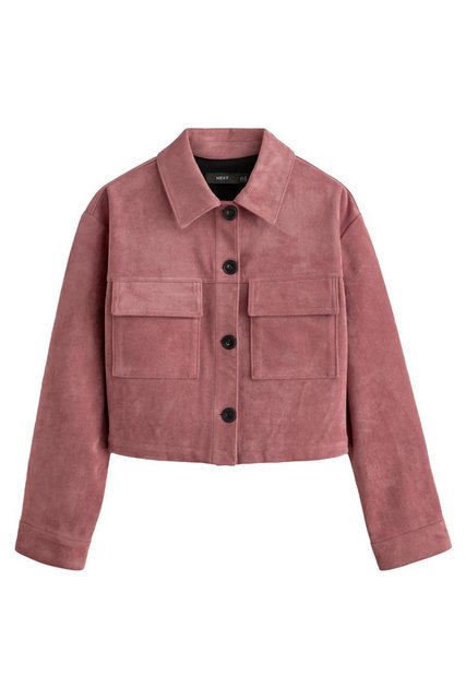 Next Lederimitatjacke Kurze Jacke aus Velourslederimitat, Kurzgröße (1-St) günstig online kaufen