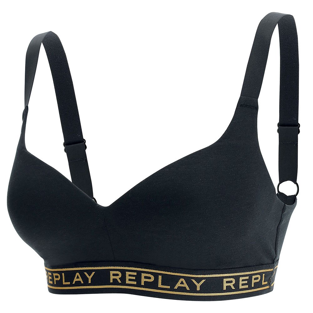 Replay Style2 Gepolsterter Bralette S Black Mel / Gold günstig online kaufen