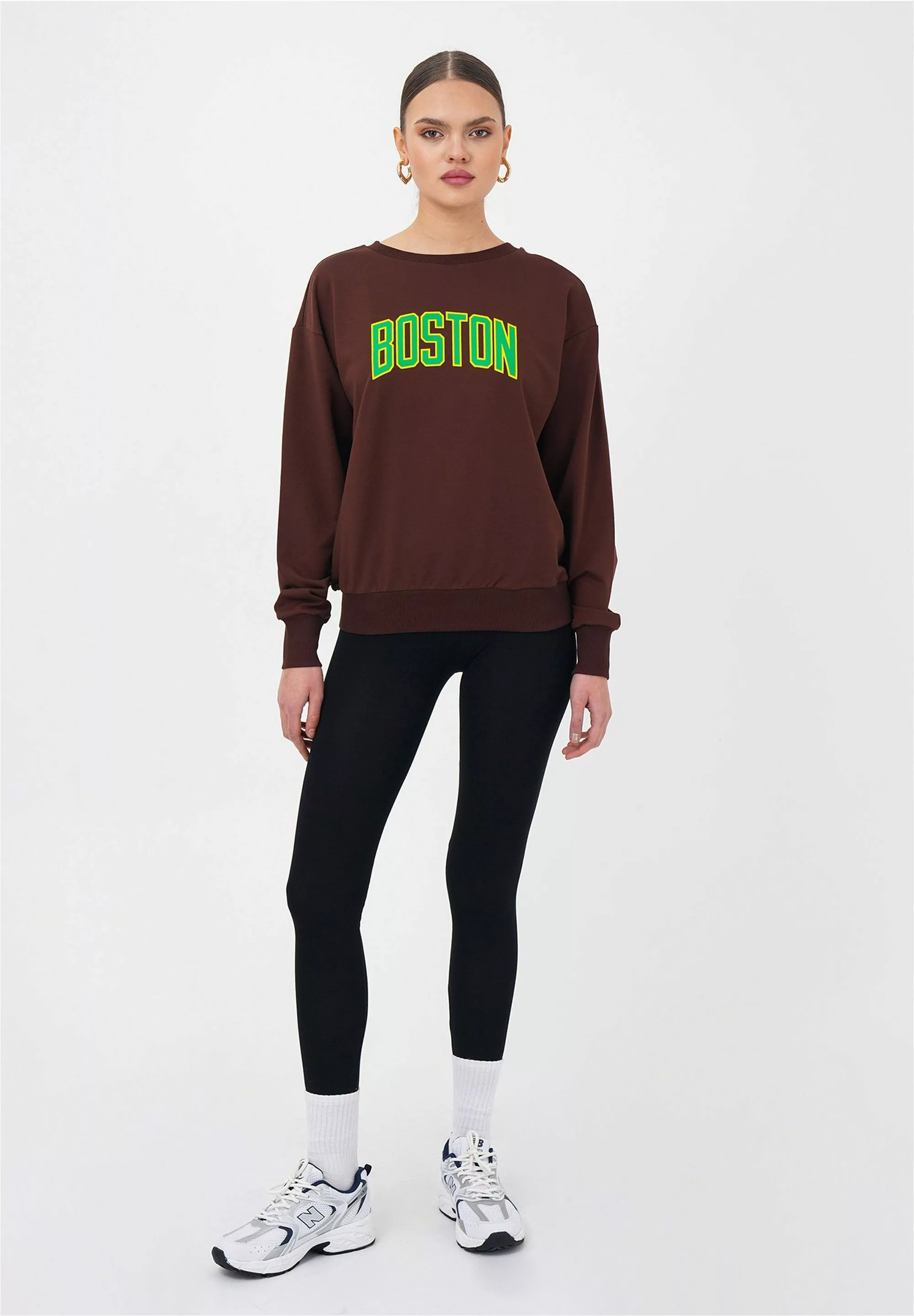 freshlions Sweatshirt Boston mit coolem Schriftzug günstig online kaufen