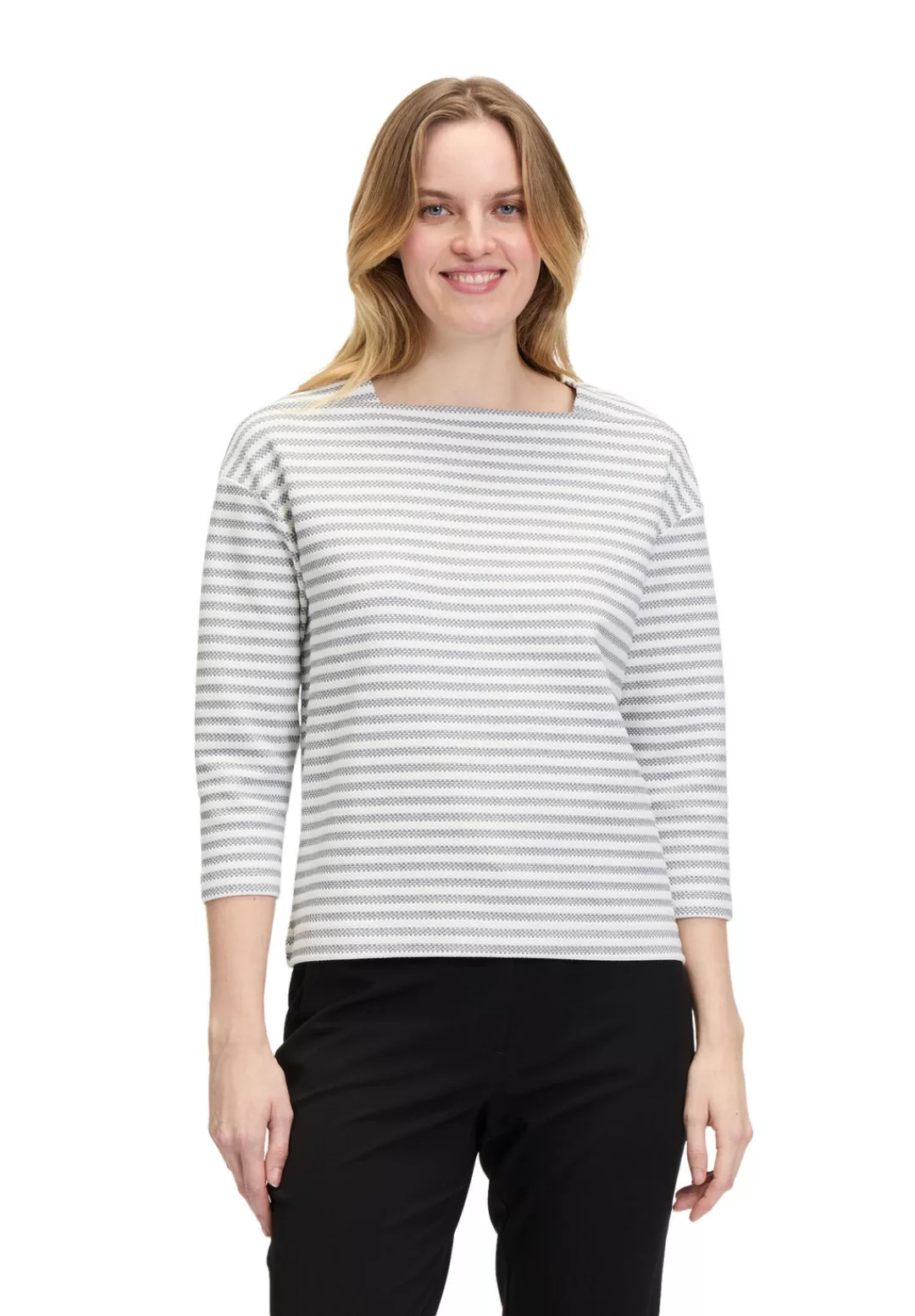 Betty&Co 3/4-Arm-Shirt "Betty & Co Ringelshirt mit U-Boot-Ausschnitt", Mate günstig online kaufen