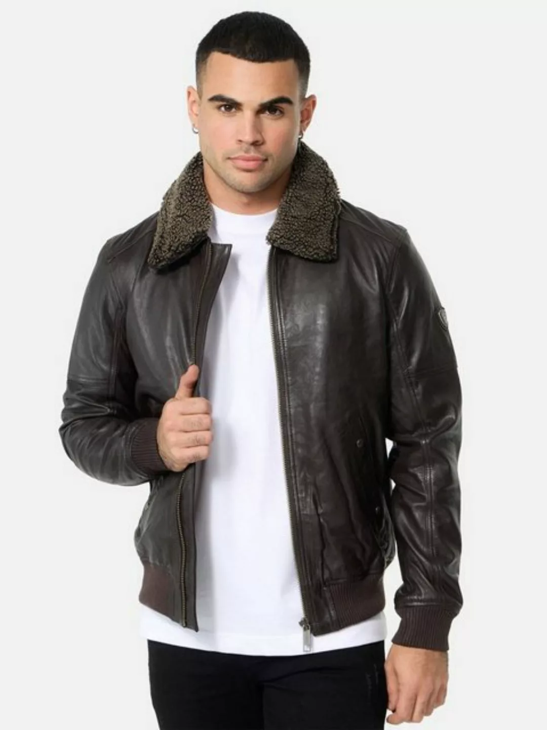 Tazzio Lederjacke A801 mit abnehmbarem Fell günstig online kaufen