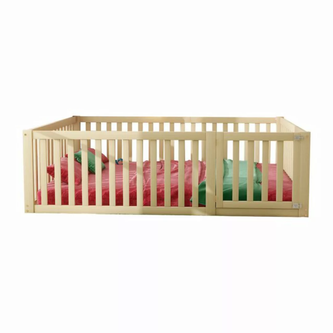 OKWISH Kinderbett Multifunktional Holzbett Jugendbett Funktionsbett Staurau günstig online kaufen