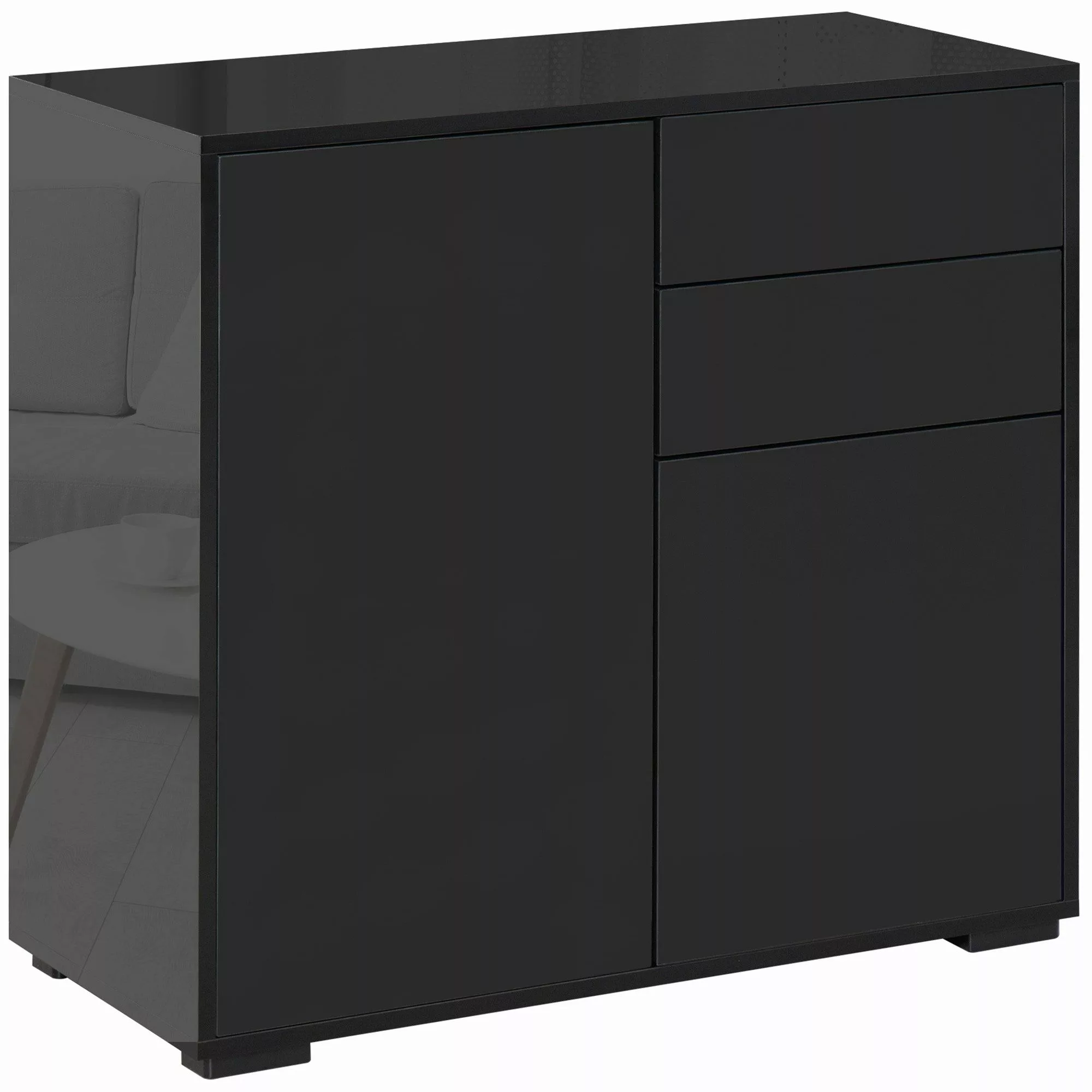 HOMCOM Highboard Sideboard Aufbewahrungsschrank mit 2 günstig online kaufen