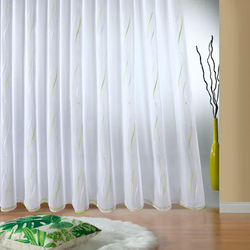 Weckbrodt Gardine »VIVIEN«, (1 St.), echte Stickerei, Voile, Allover, Motiv günstig online kaufen