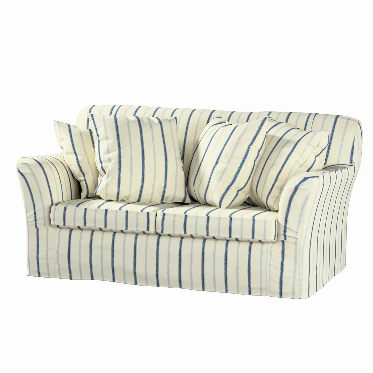 Bezug für Tomelilla 2-Sitzer Sofa nicht ausklappbar, creme- blau gestreift, günstig online kaufen