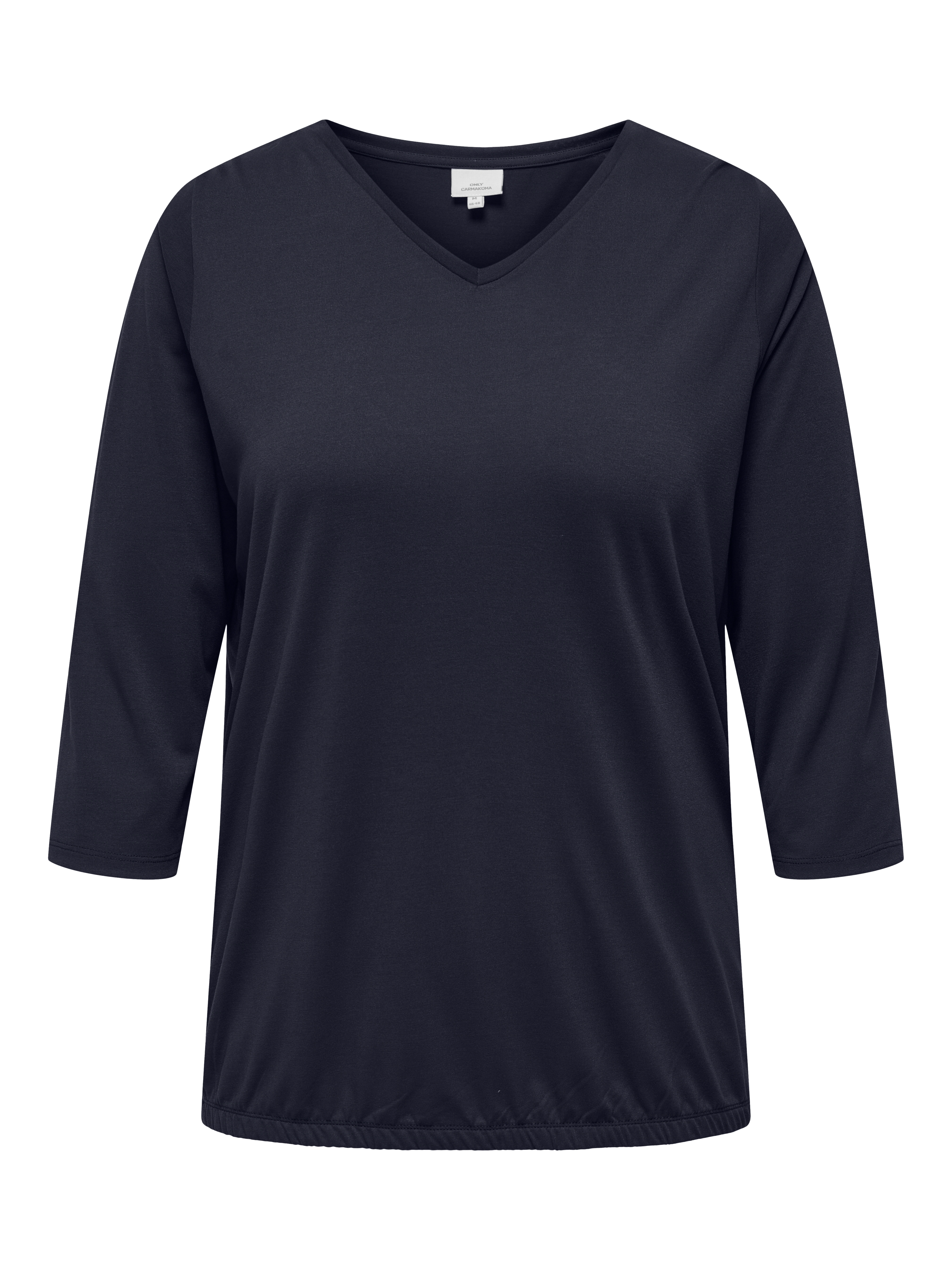 ONLY CARMAKOMA 3/4-Arm-Shirt "CARCARLINNE V-NECK 3/4 TOP JRS BF" günstig online kaufen