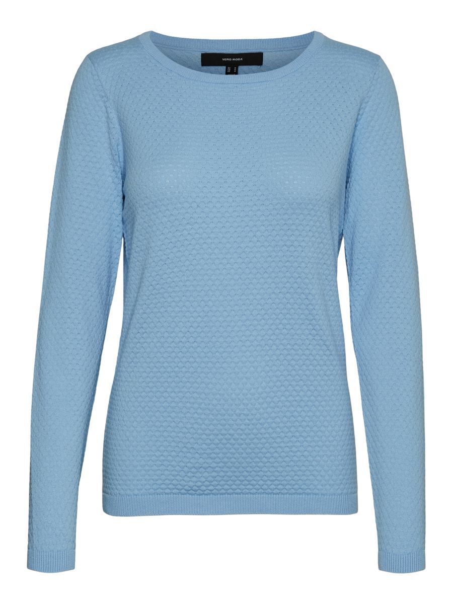 VERO MODA Strukturierter Pullover Damen Blau günstig online kaufen