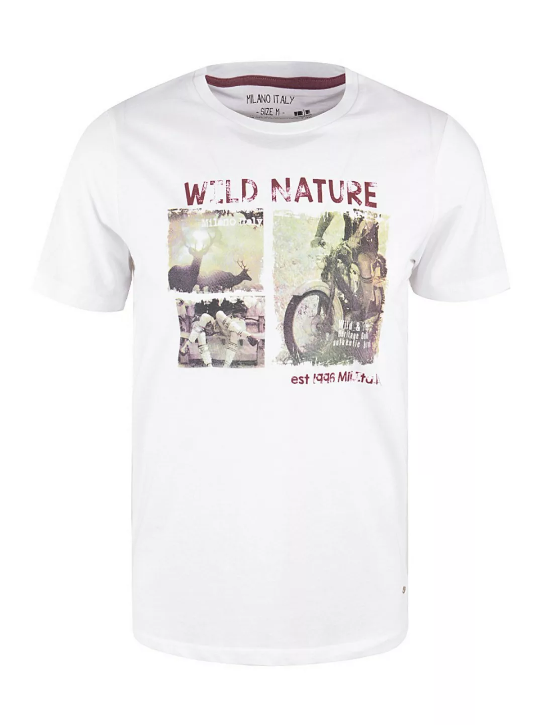 MILANO ITALY Herren T-Shirt, weiß günstig online kaufen