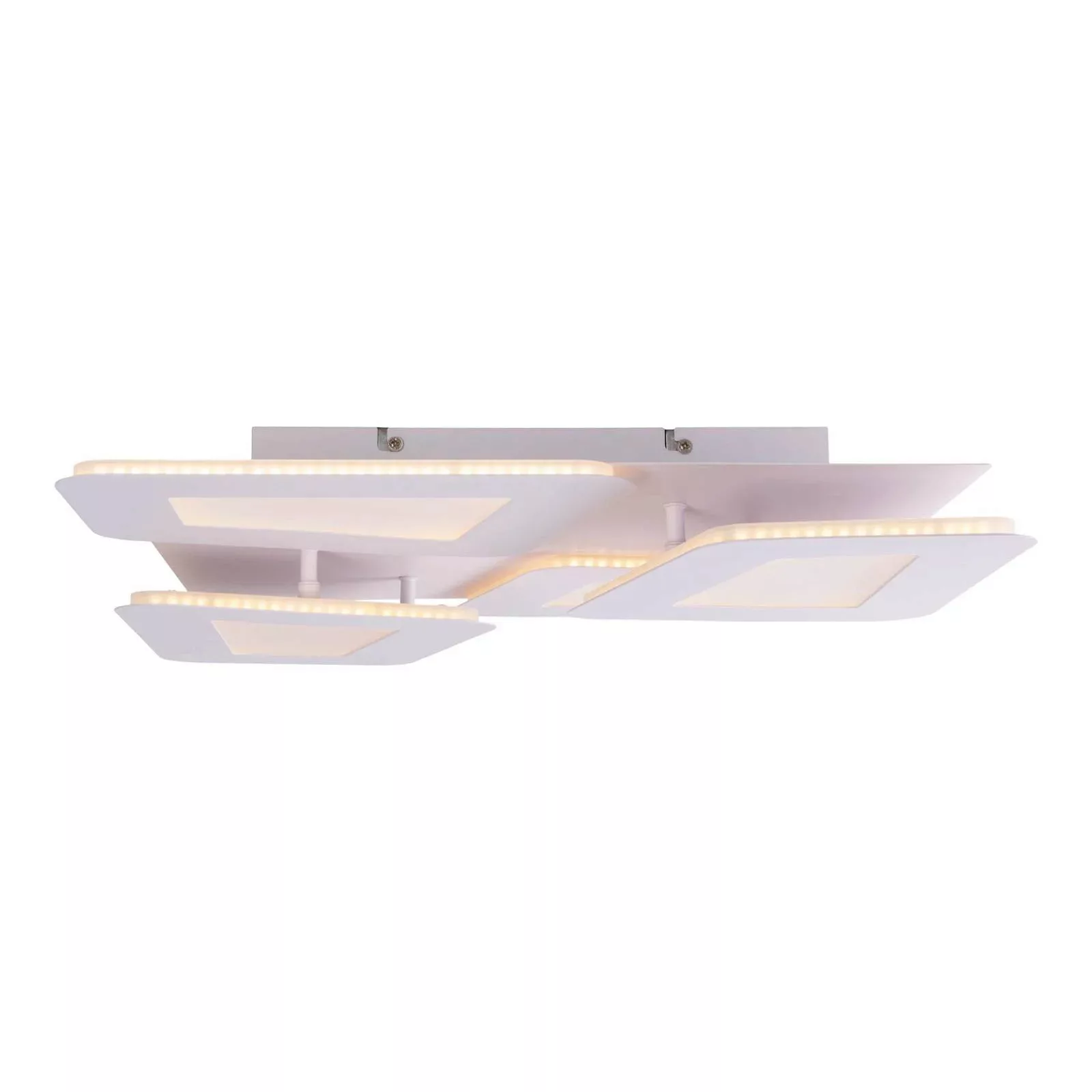 Näve Leuchten LED-Deckenleuchte weiß Metall Kunststoff B/H/T: ca. 48x8x48 c günstig online kaufen