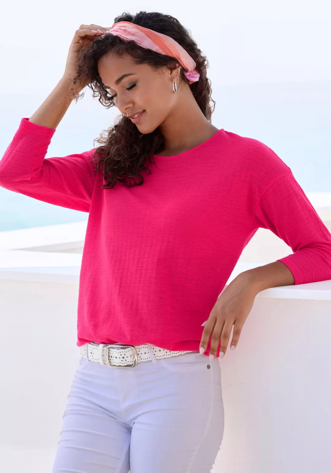 Vivance Langarmshirt "mit modischer Struktur", aus bügelfreier Qualität mit günstig online kaufen