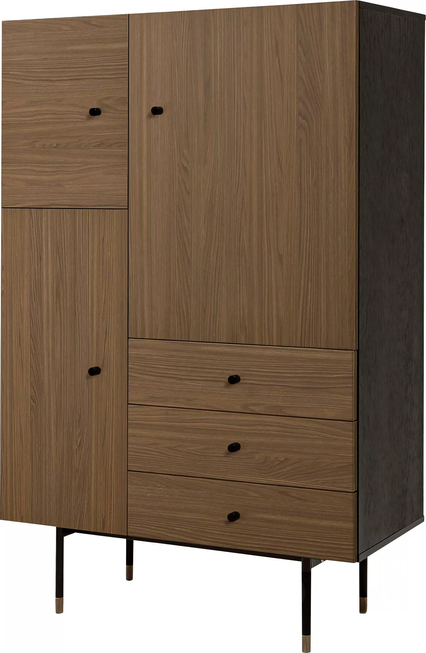 Woodman Highboard "Daniel", Breite 90 cm, Holzfurnier aus Walnussbaum günstig online kaufen