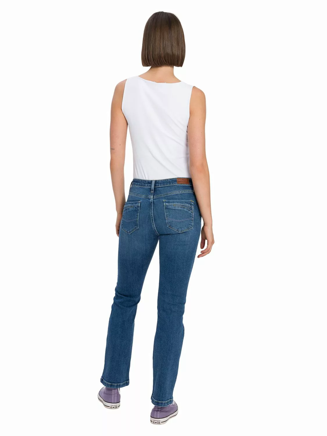 Cross Jeans Damen Jeans LAUREN - Bootcut - Blau - Blue Used günstig online kaufen