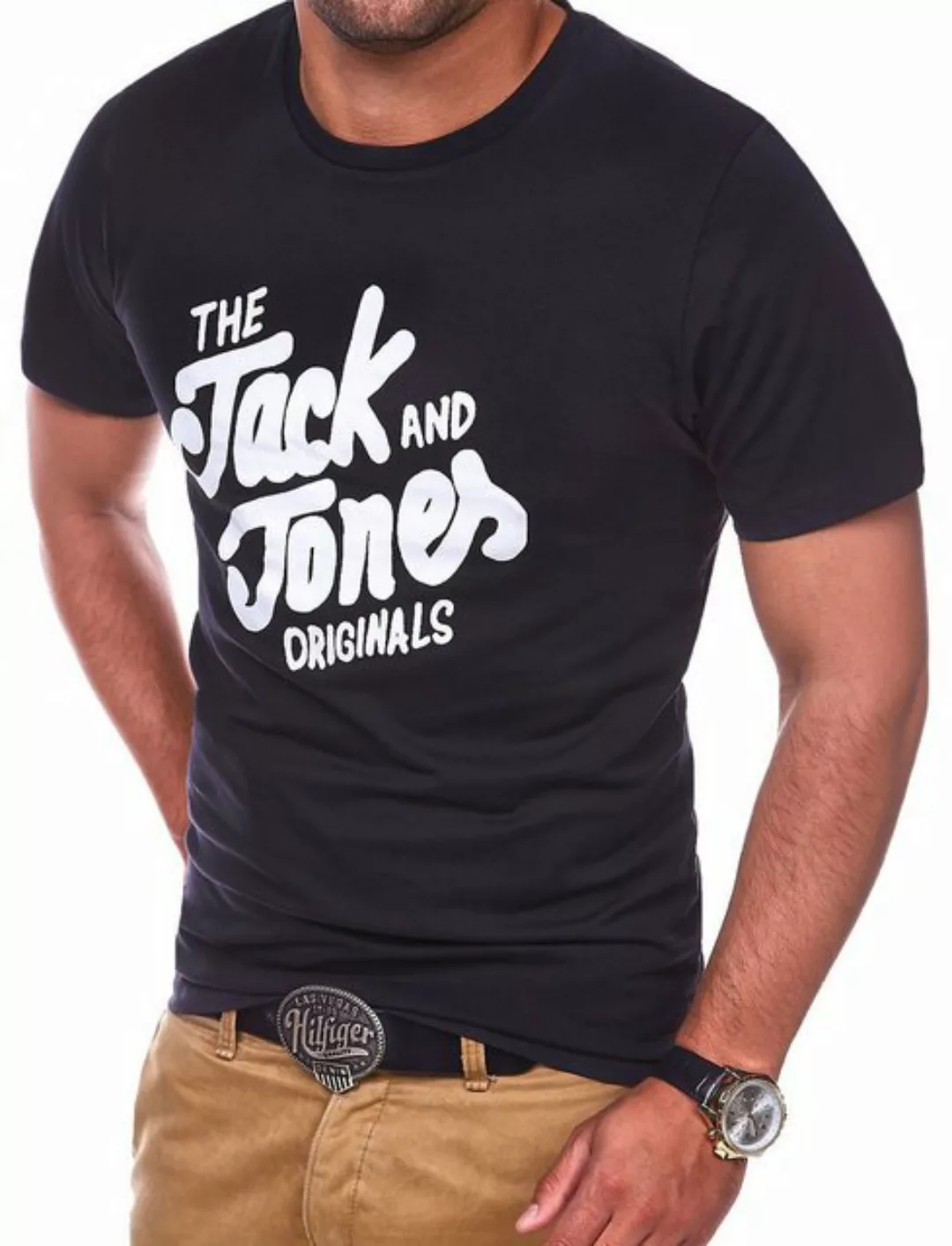 Jack & Jones T-Shirt JJJORSPLASHSTEE Herren mit Print O-Neck günstig online kaufen