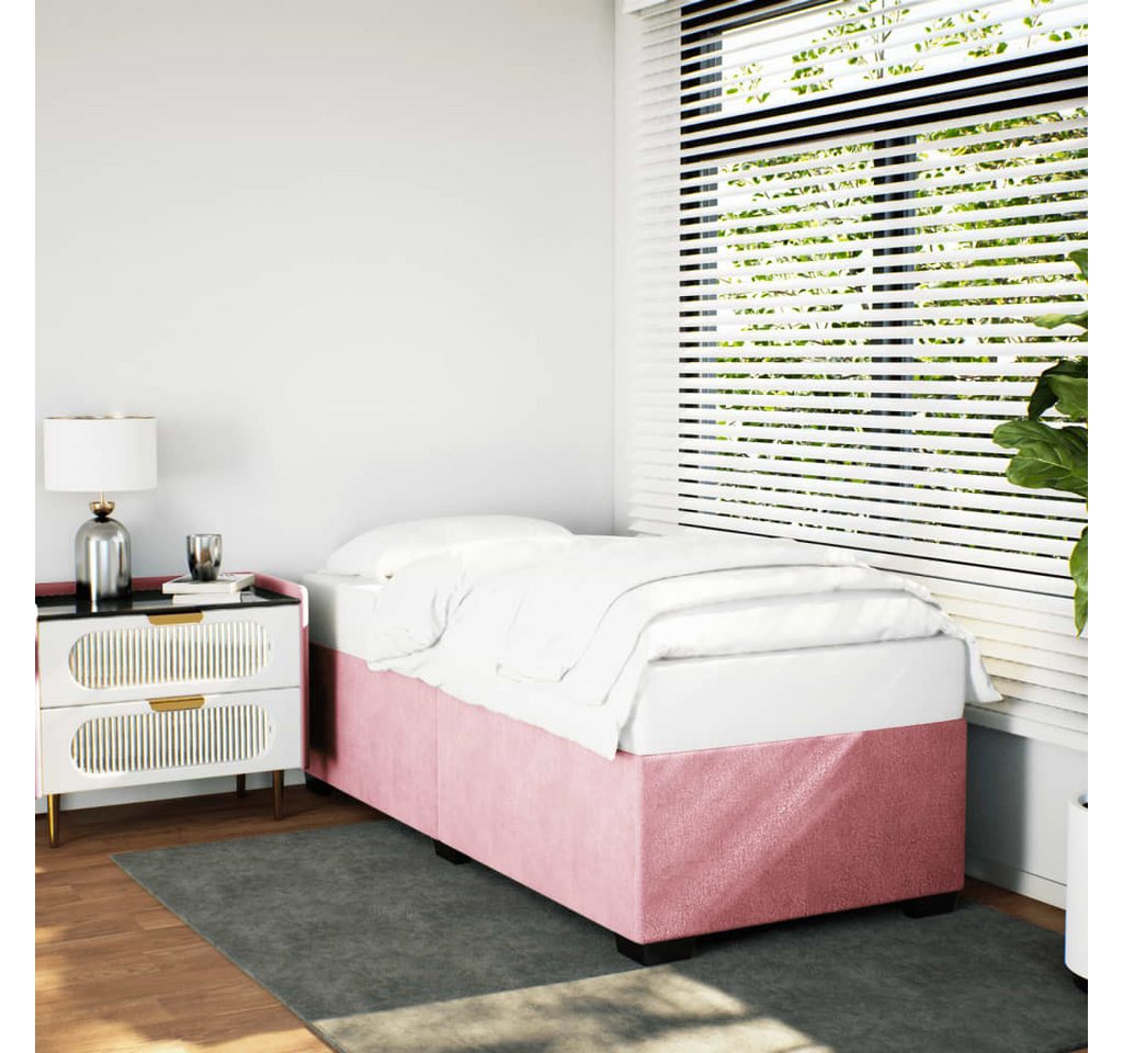 furnicato Bettgestell Rosa 90x190 cm Samt günstig online kaufen