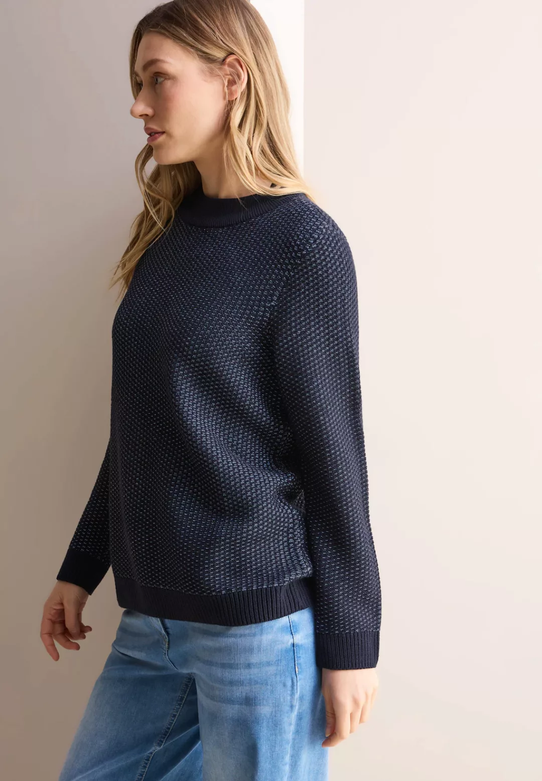 Cecil Strickpullover, bestehend aus einem Materialmix günstig online kaufen