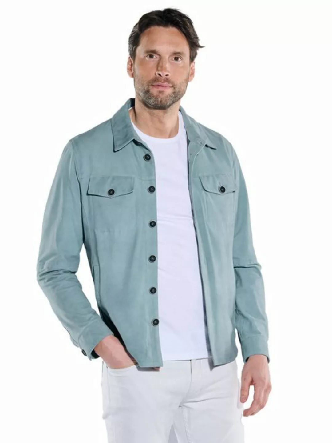 ENGBERS GERMANY Lederjacke Overshirt aus Ziegenleder günstig online kaufen