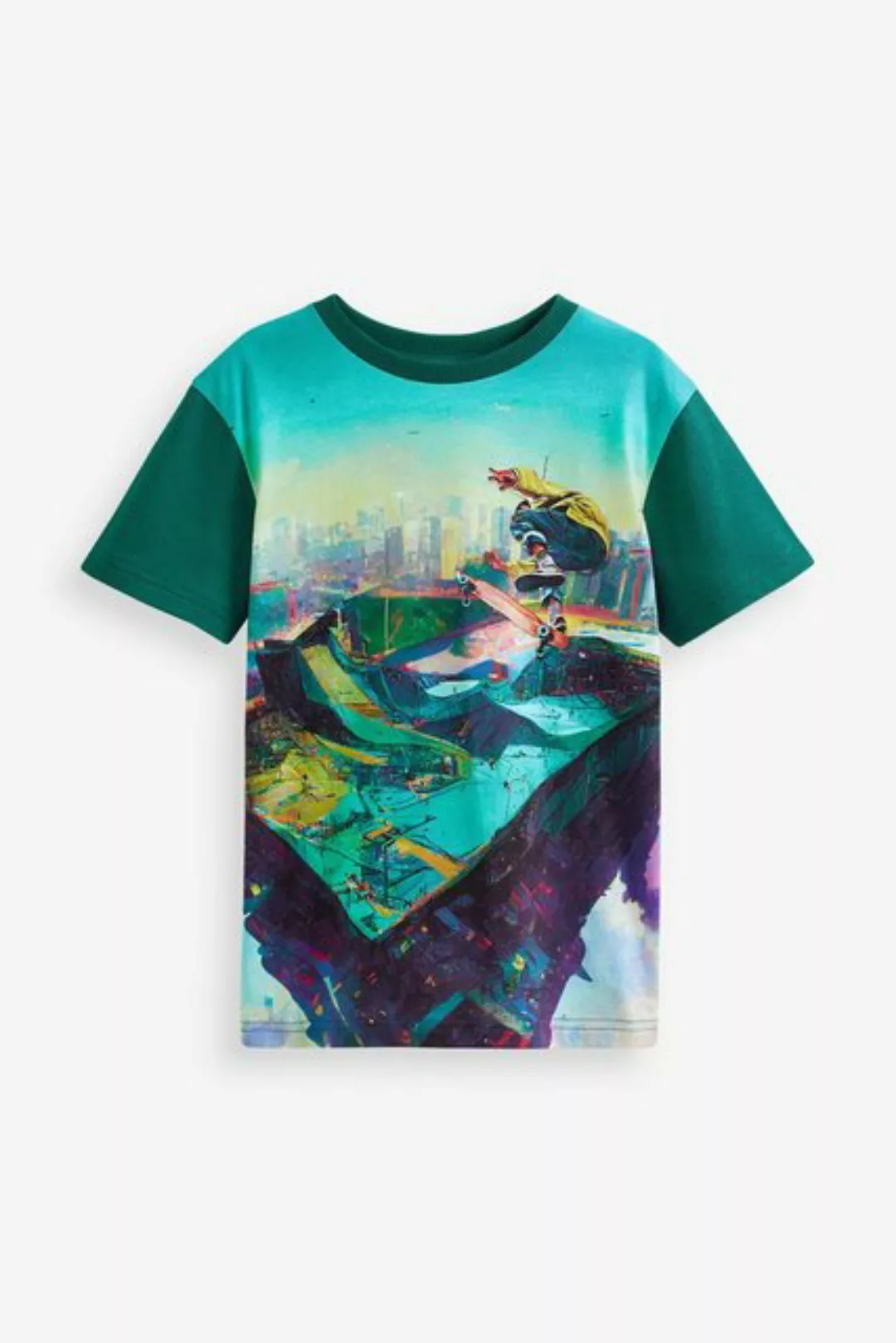 Next T-Shirt T-Shirt mit 3D-Skateboard-Print (1-tlg) günstig online kaufen