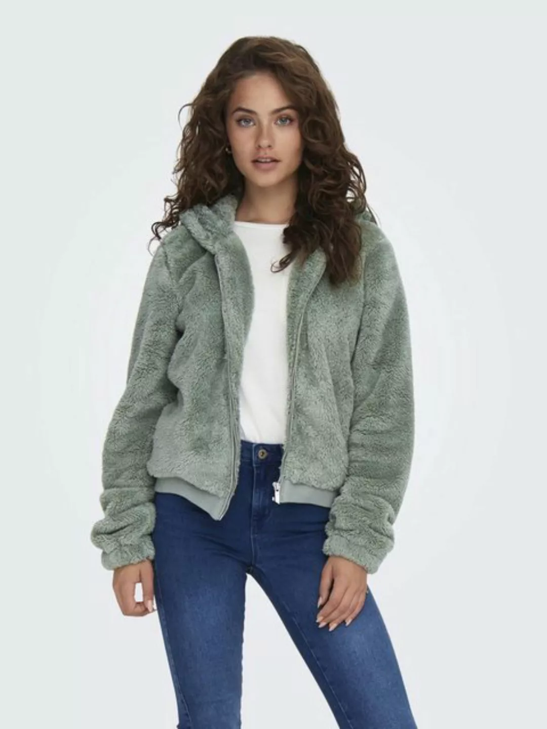 ONLY Kapuzenplüschjacke ONLNEWANNA CONTACT SHERPA JKT OTW NOOS günstig online kaufen