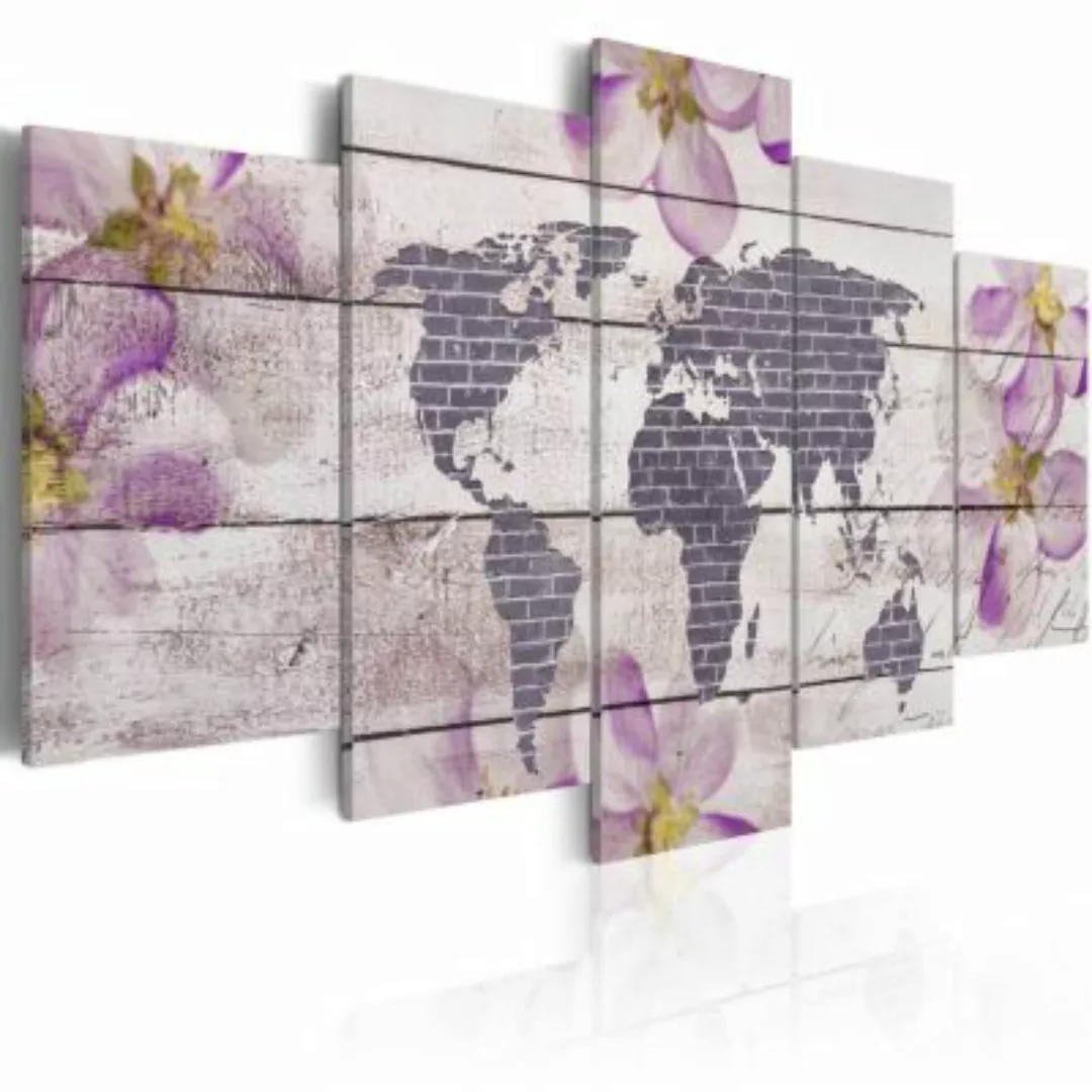 artgeist Wandbild Romantische Weltkarte mehrfarbig Gr. 200 x 100 günstig online kaufen