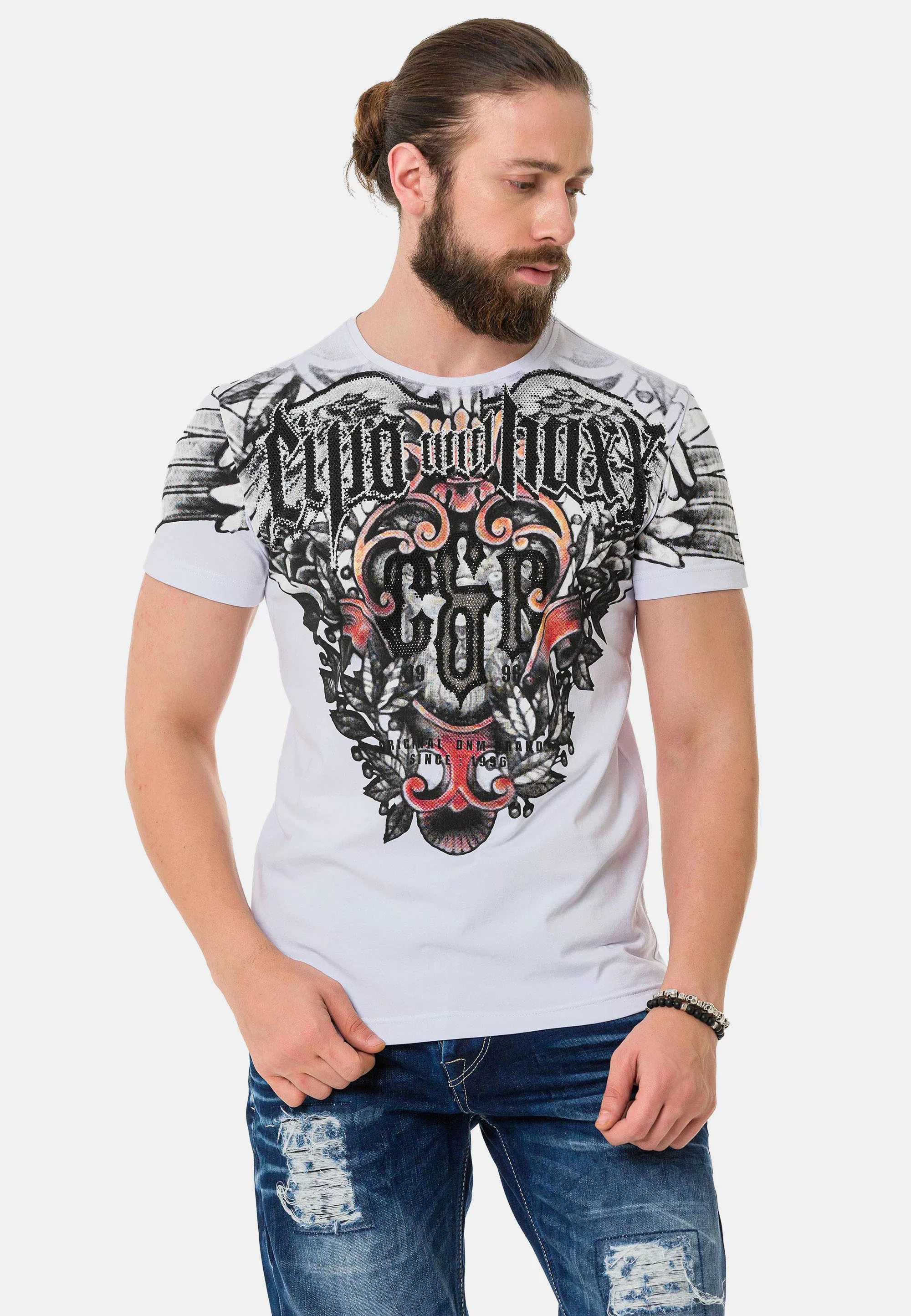 Cipo & Baxx T-Shirt, in rockigem Look günstig online kaufen