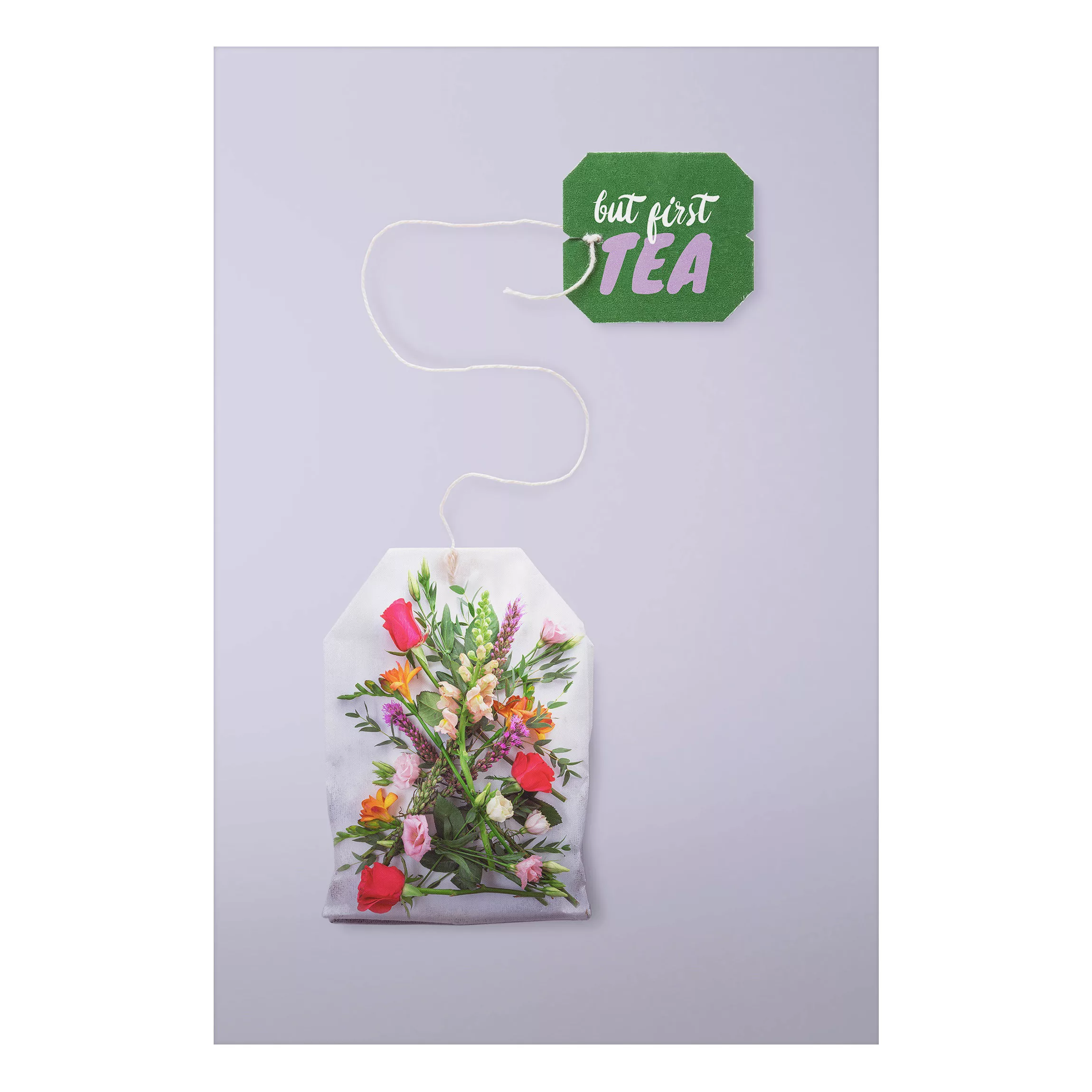 Alu-Dibond Bild Blumen - Hochformat 2:3 Blumentee günstig online kaufen