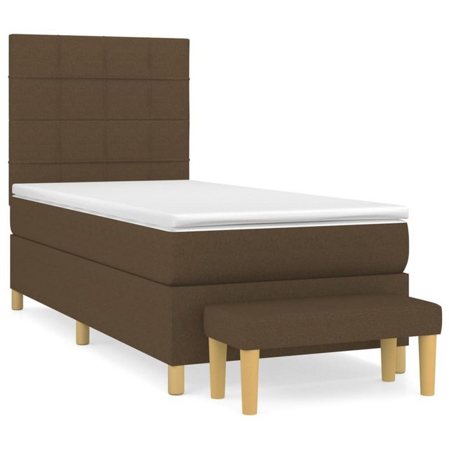 vidaXL Boxspringbett Boxspringbett mit Matratze und Fusshocker Stoff (100x günstig online kaufen