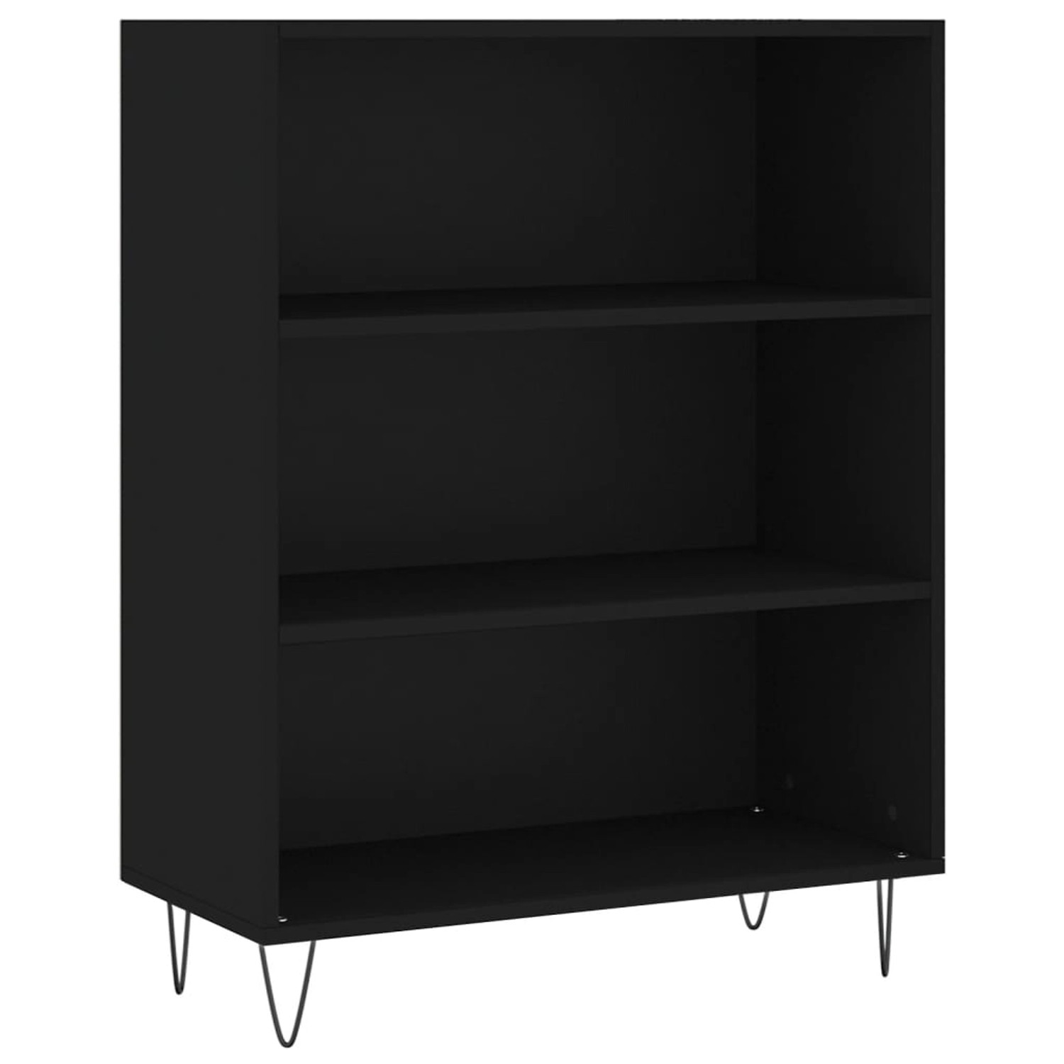 vidaXL Bücherregal Schwarz 69,5x32,5x90 cm Holzwerkstoff Metall günstig online kaufen