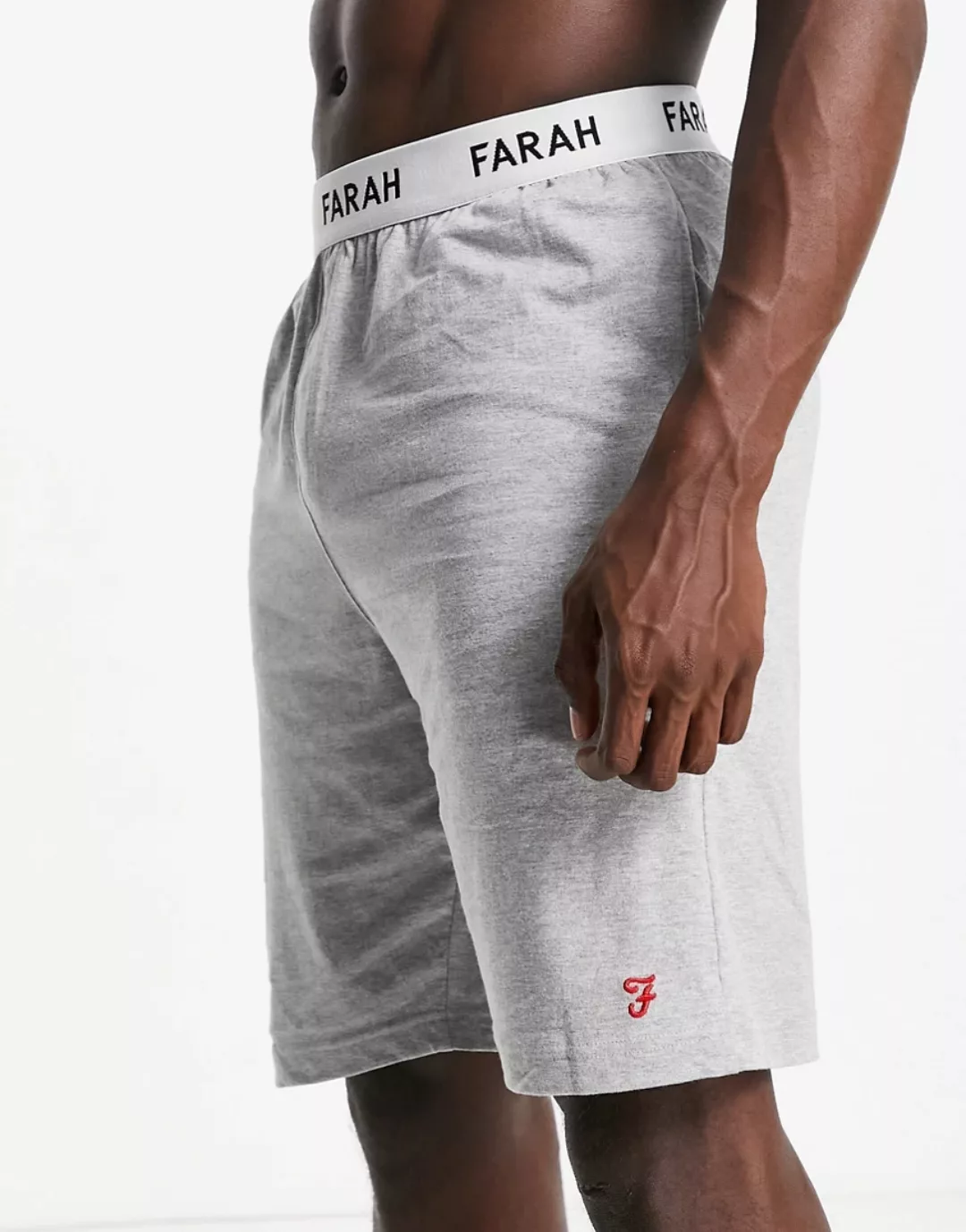Farah – Kielder – Graue Lounge-Shorts günstig online kaufen