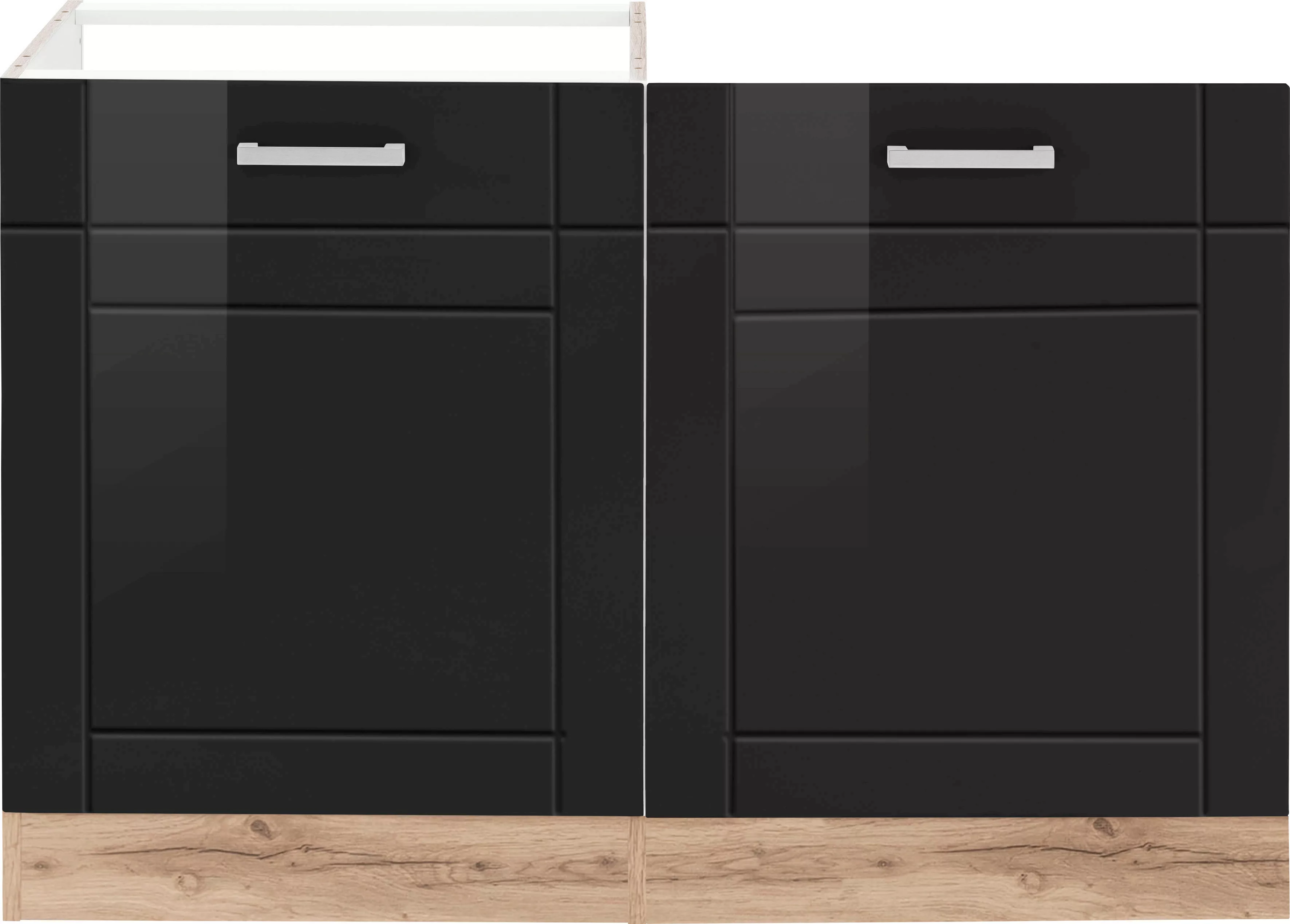 KOCHSTATION Spülenschrank "KS-Tinnum", 120 cm breit, MDF-Fronten, Metallgri günstig online kaufen