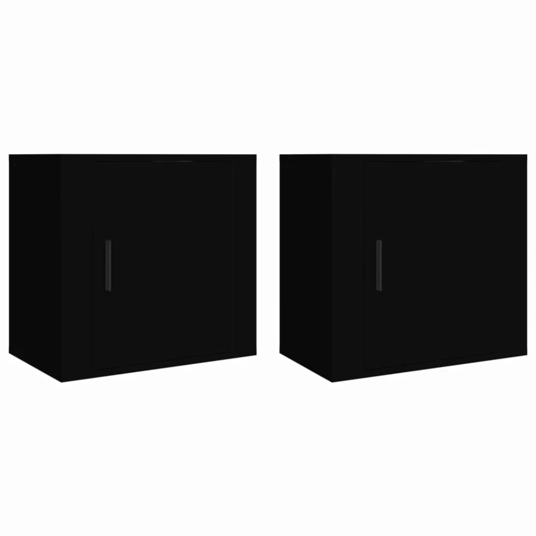 Vidaxl Wand-nachttische 2 Stk. Schwarz 50x30x47 Cm günstig online kaufen